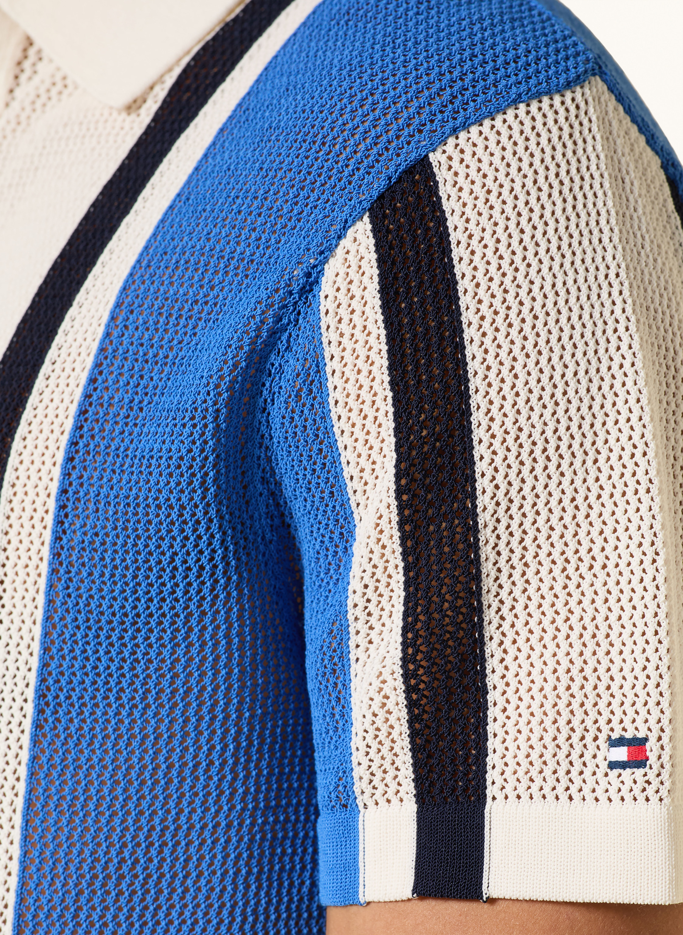 Thumbnail - Tommy Hilfiger Strickhemd Comfort Fit beige