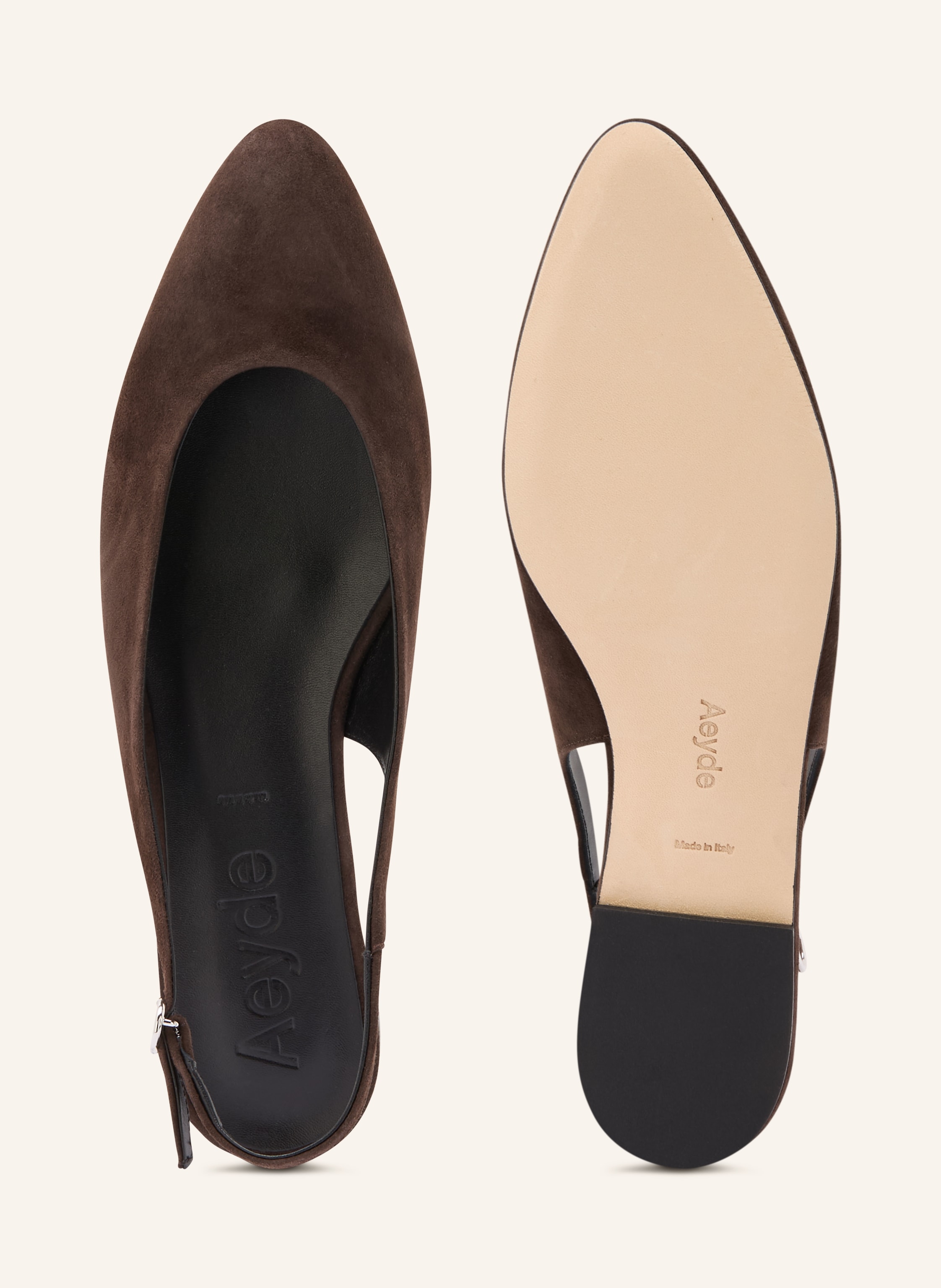 Thumbnail - Aeyde Slingballerinas Amelia braun