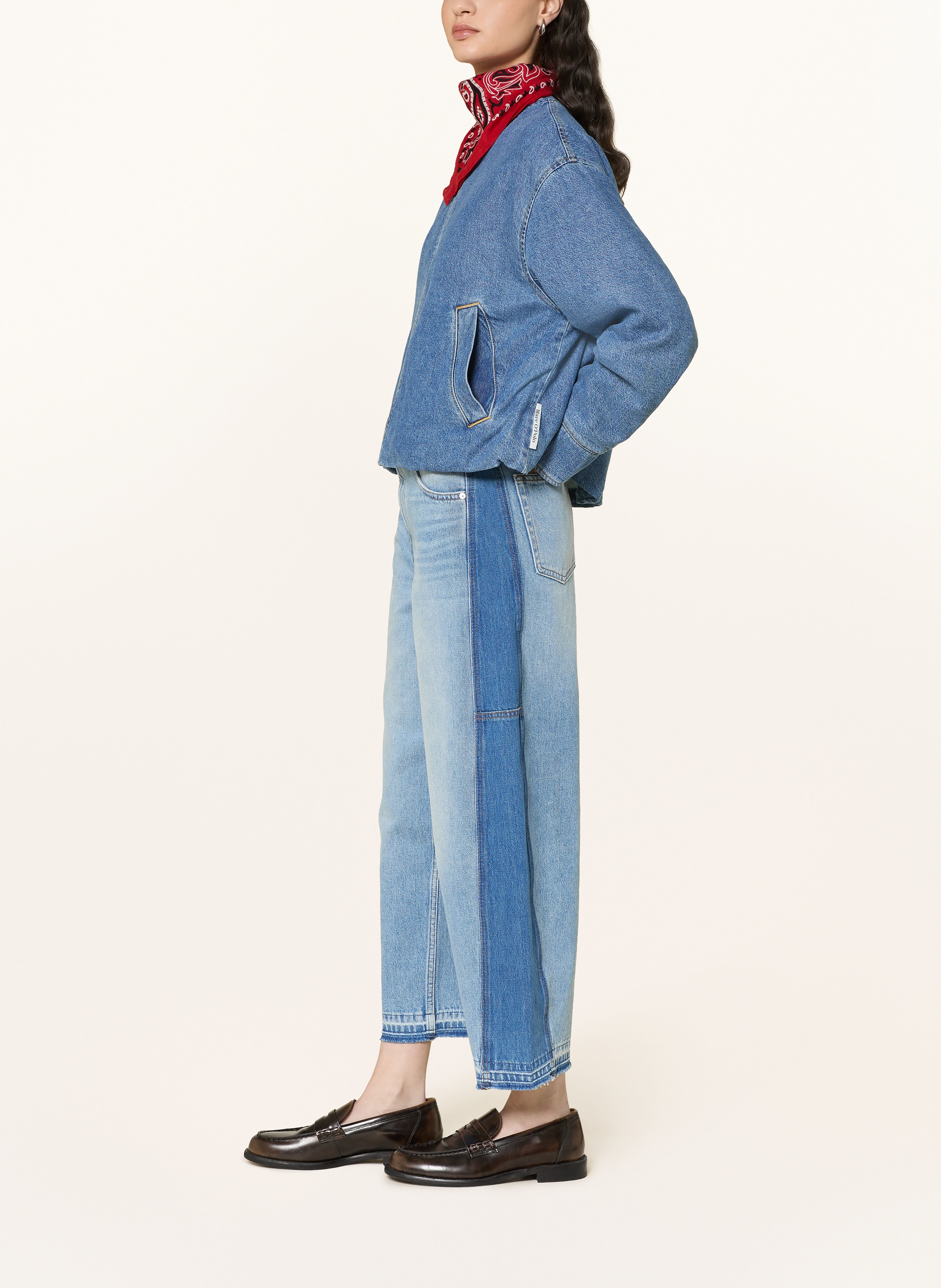 Thumbnail - Marc O'polo Denim Barrel Jeans Enni Cropped blau