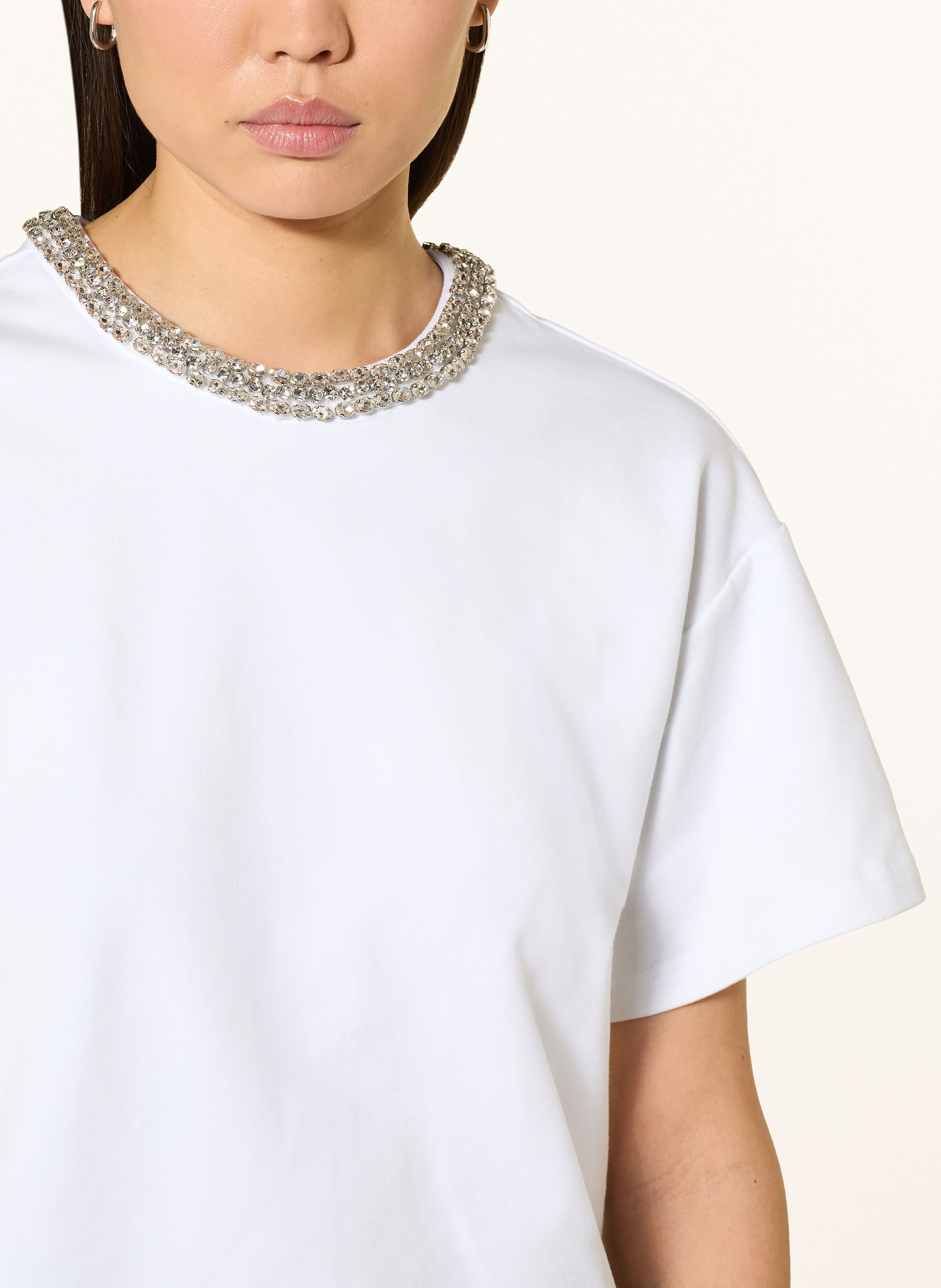 Thumbnail - Darling Harbour T-Shirt Mit Schmucksteinen weiss