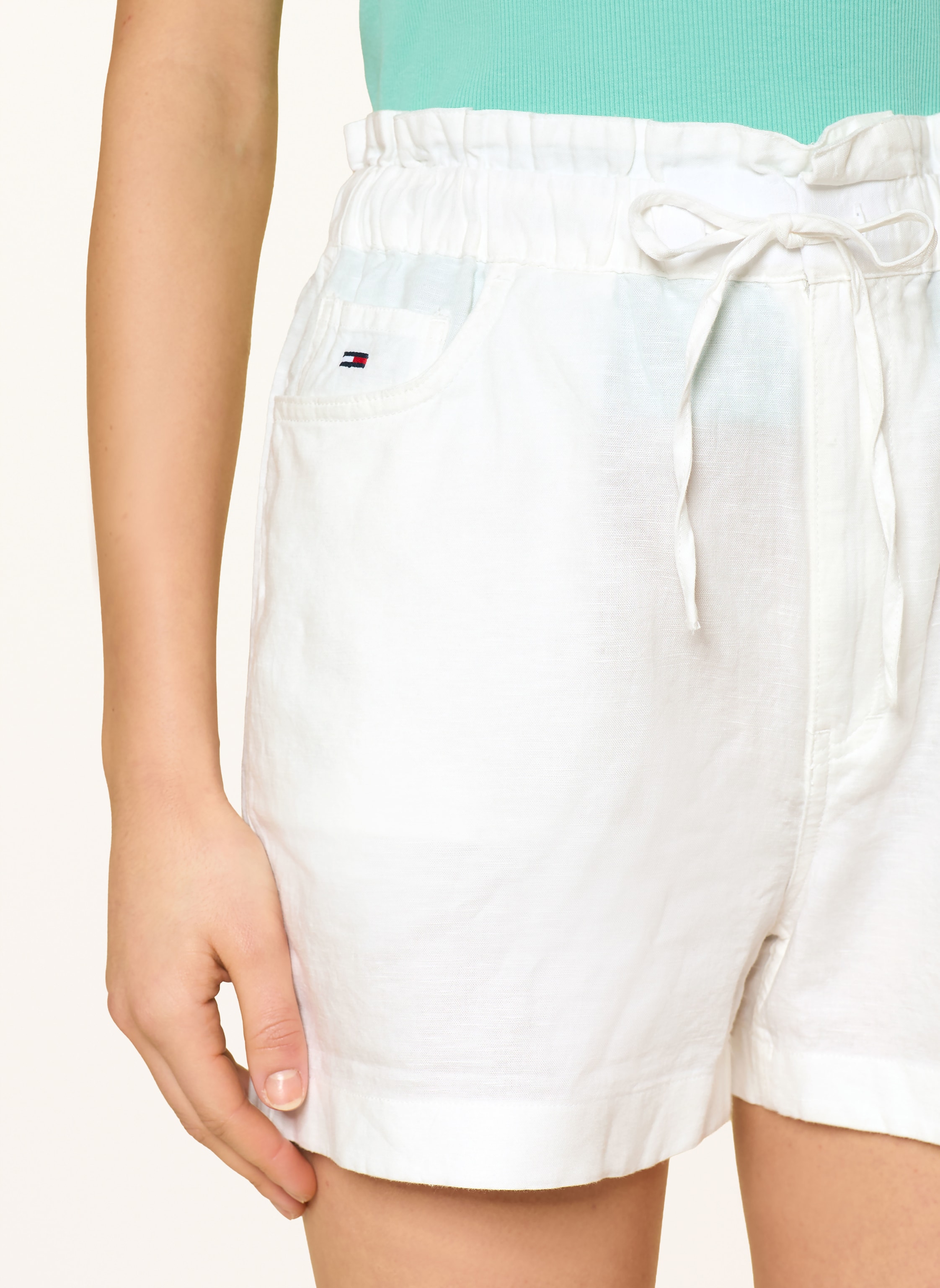 Thumbnail - Tommy Jeans Shorts Mit Leinen beige