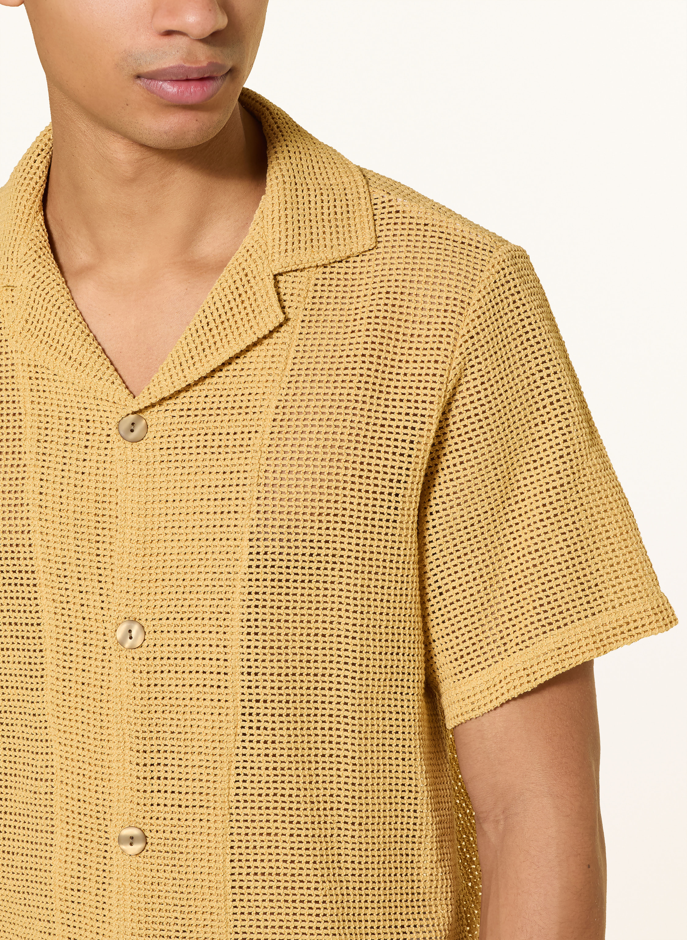 Thumbnail - Oas Häkelhemd Terra Comfort Fit gelb