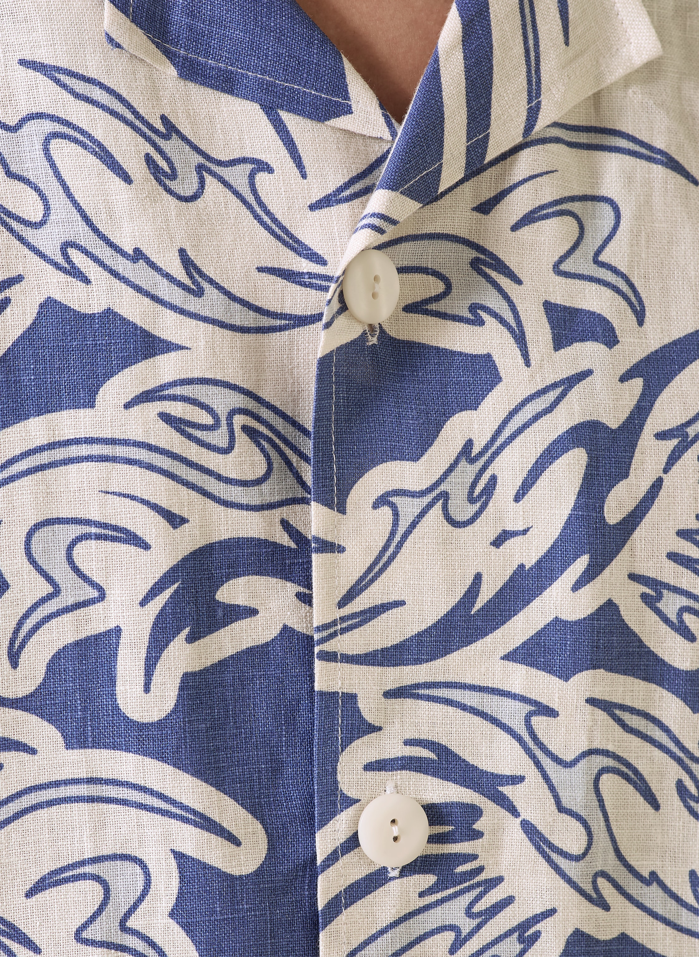 Thumbnail - Oas Resorthemd Comfort Fit Aus Leinen blau