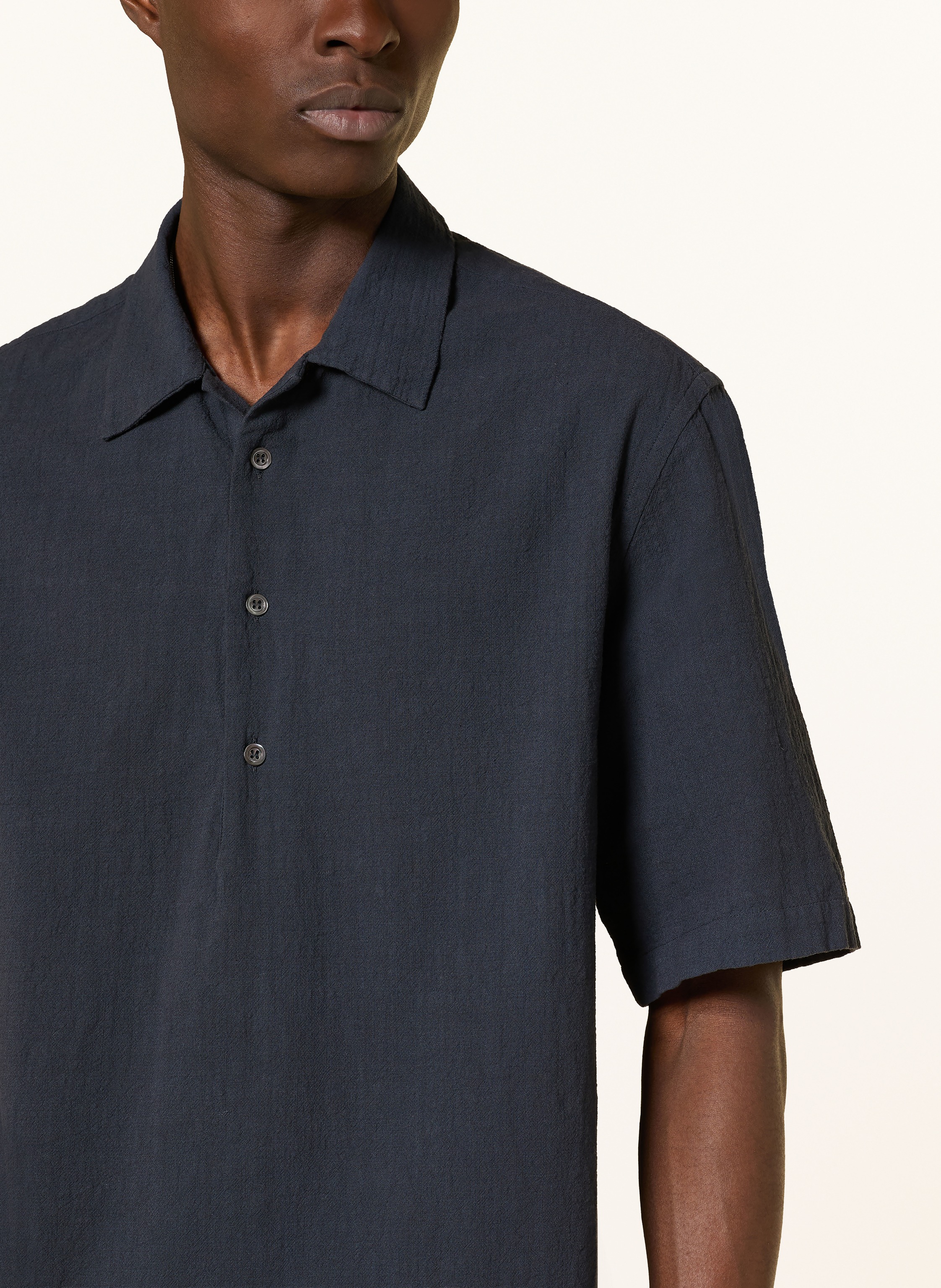 Thumbnail - Barena Venezia Kurzarm-Hemd Mola Regular Fit blau