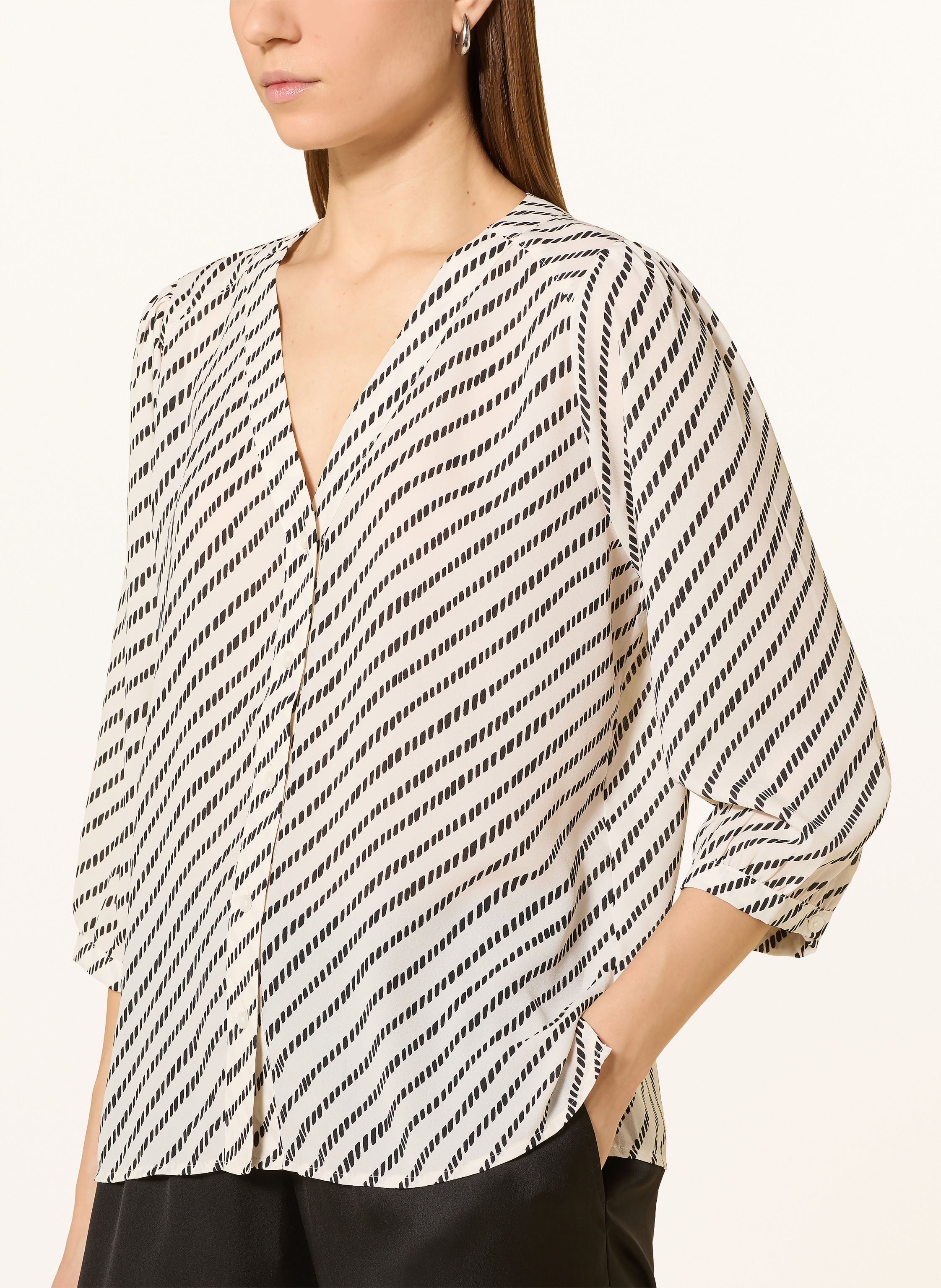 Thumbnail - Comma Bluse Mit 3/4-Arm weiss