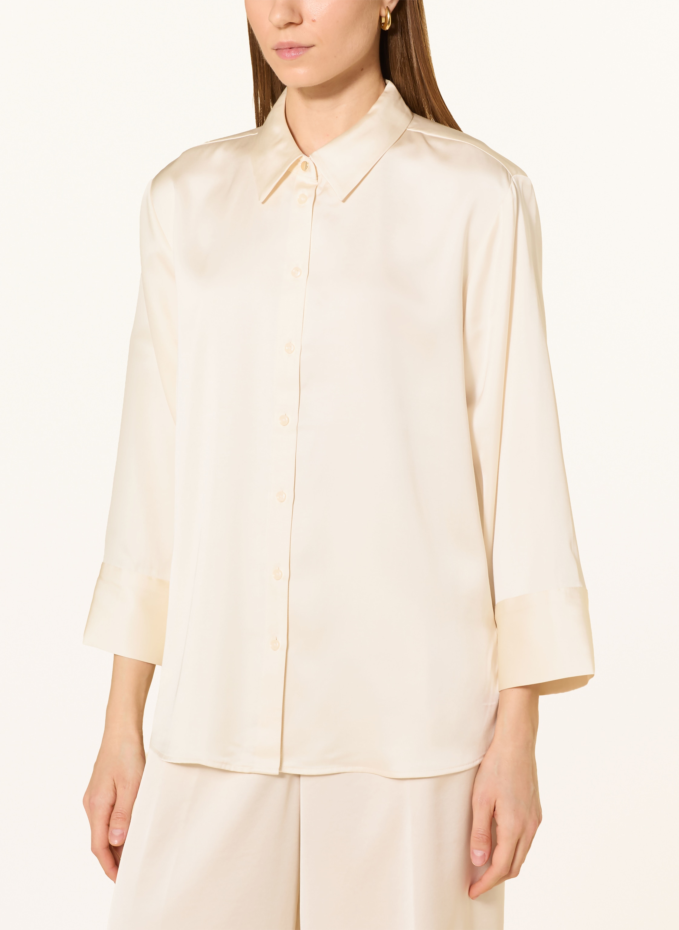 Thumbnail - Comma Hemdbluse Aus Satin weiss