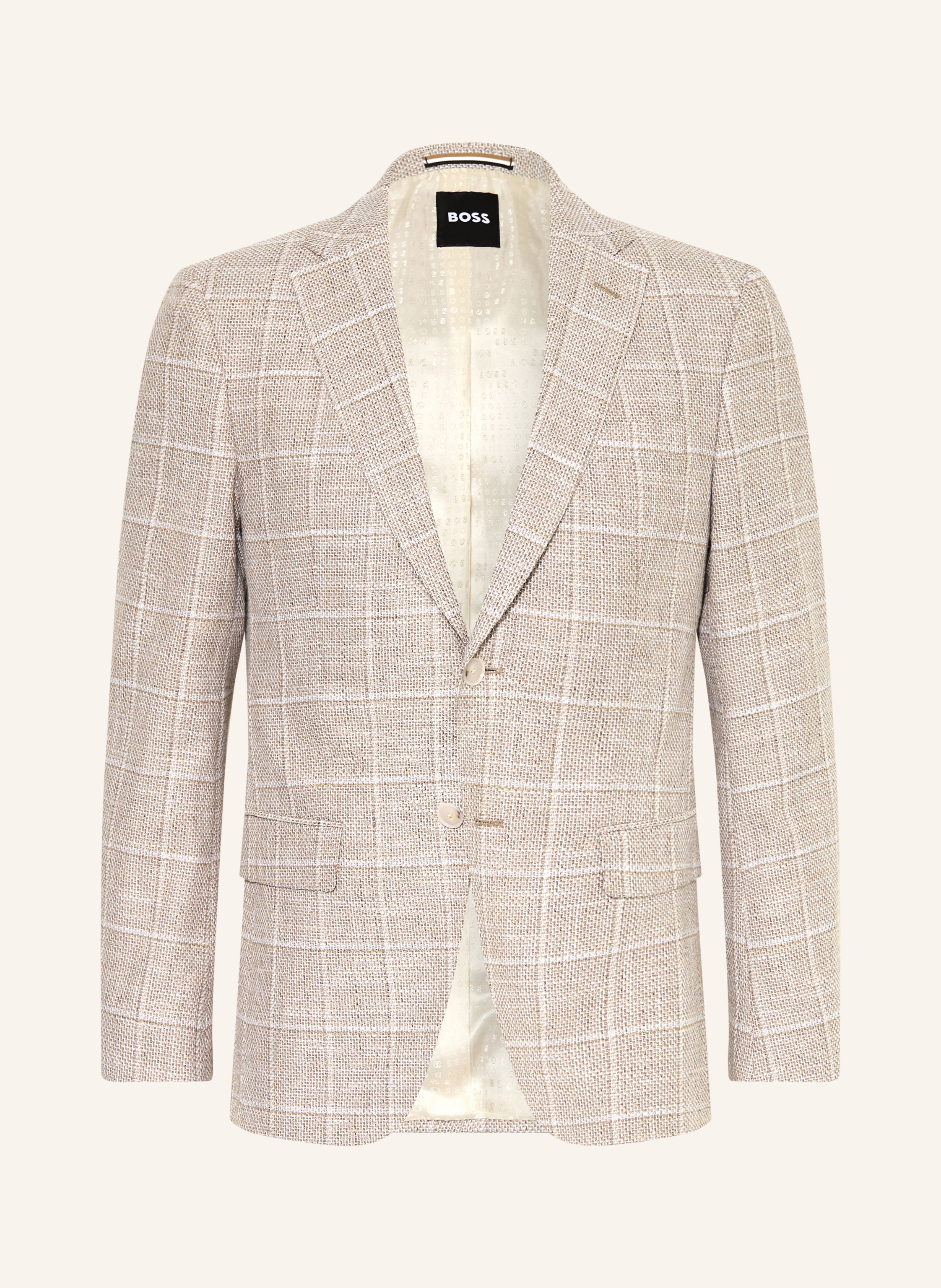 Boss Boss Sakko Hutson Slim Fit weiss in TAUPE / HELLBRAUN / CREME