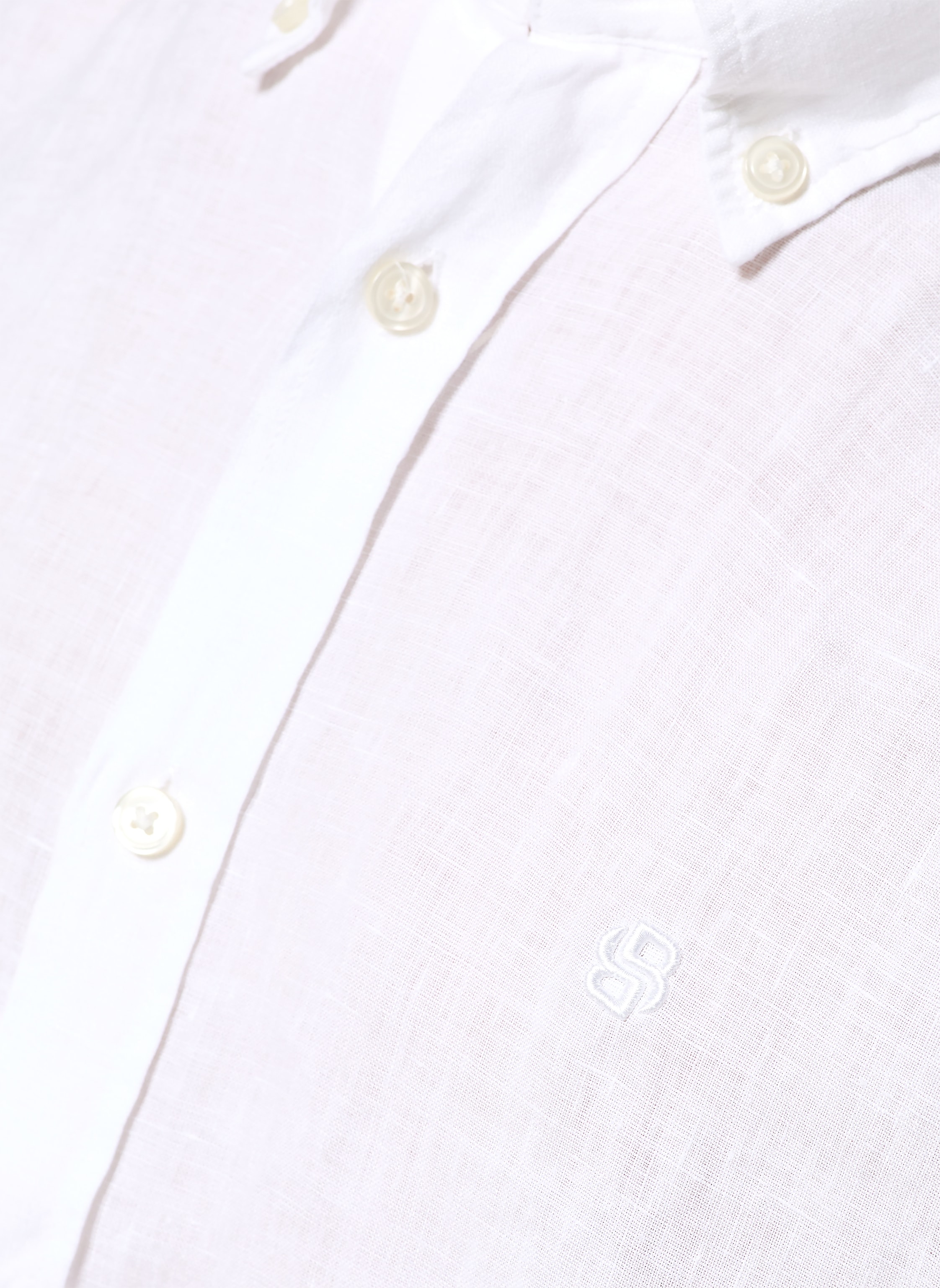 Thumbnail - Boss Leinenhemd Liam Regular Fit weiss