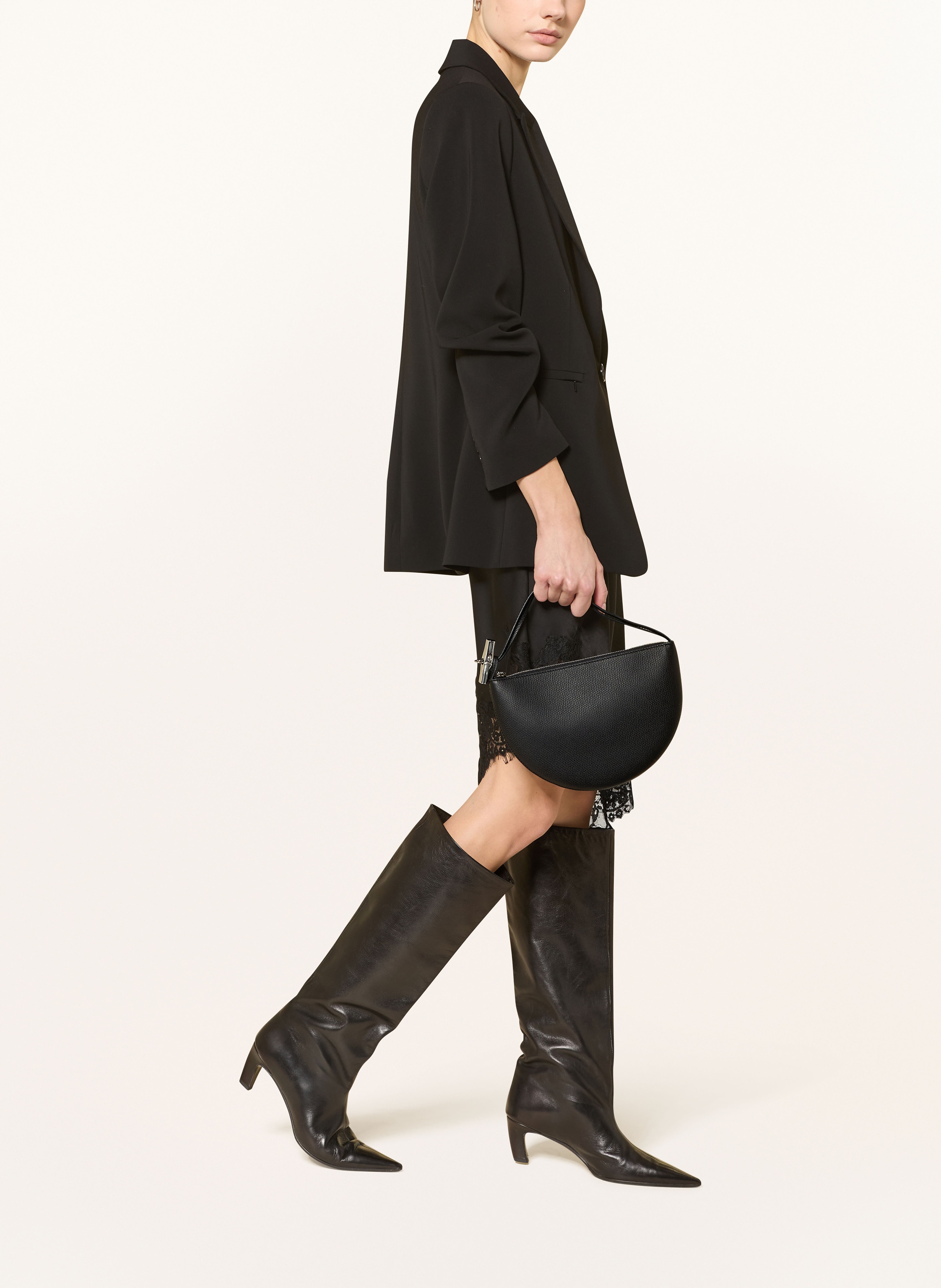 Thumbnail - Longchamp Clutch Le Roseau schwarz