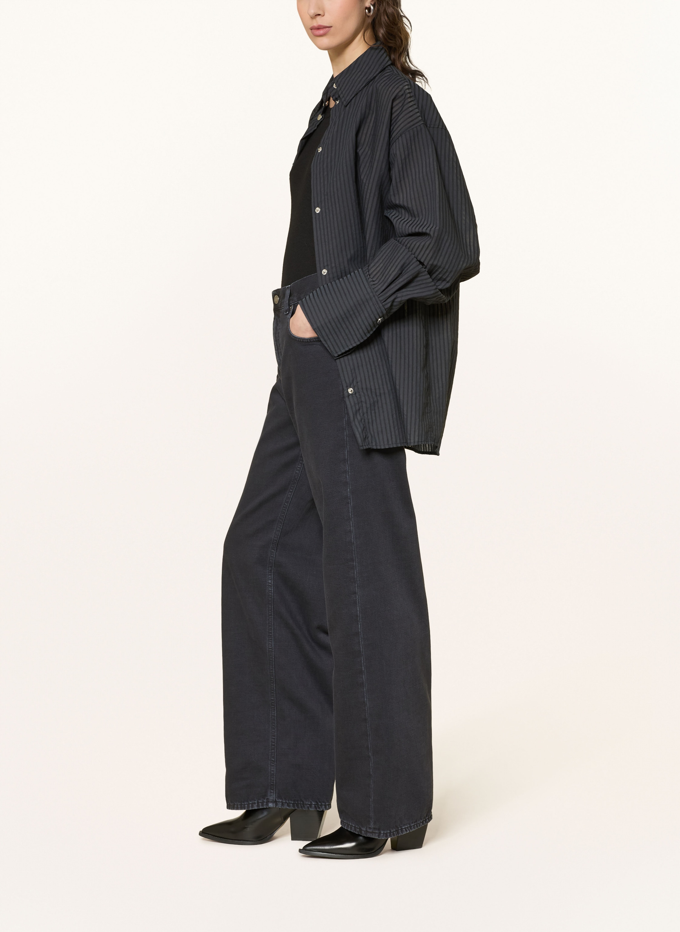 Thumbnail - Haikure Straight Jeans Bonnie Bull 44 schwarz