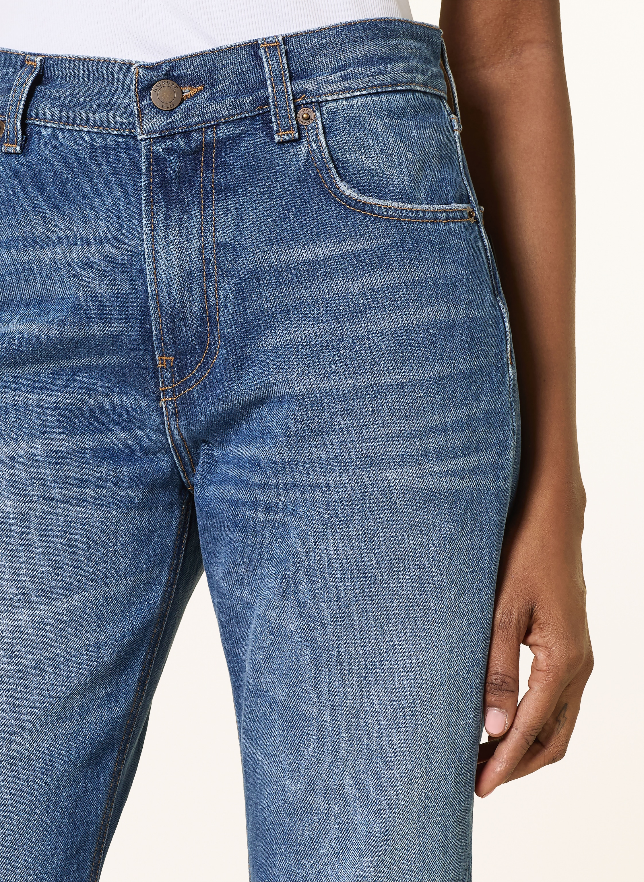 Thumbnail - Haikure Flared Jeans Flora blau