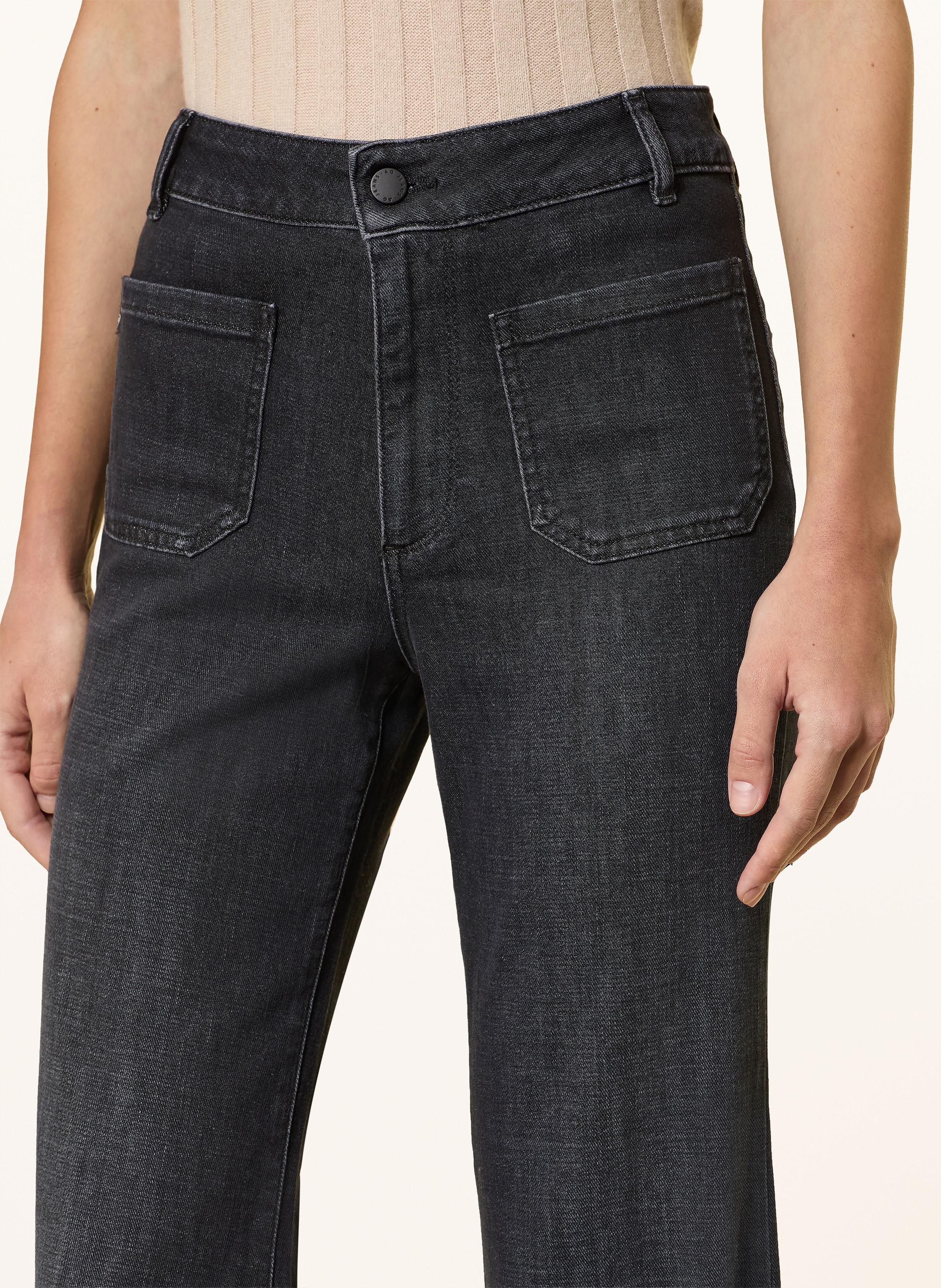 Thumbnail - Ag Jeans Flared Jeans Vicky schwarz