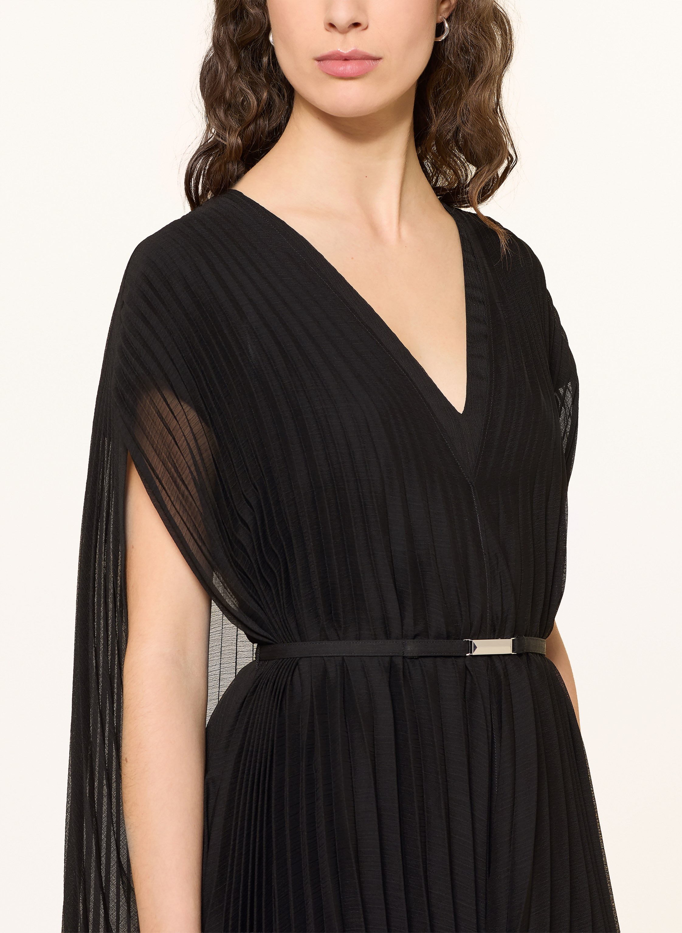 Thumbnail - Boss Cocktailkleid Mit Plissees schwarz