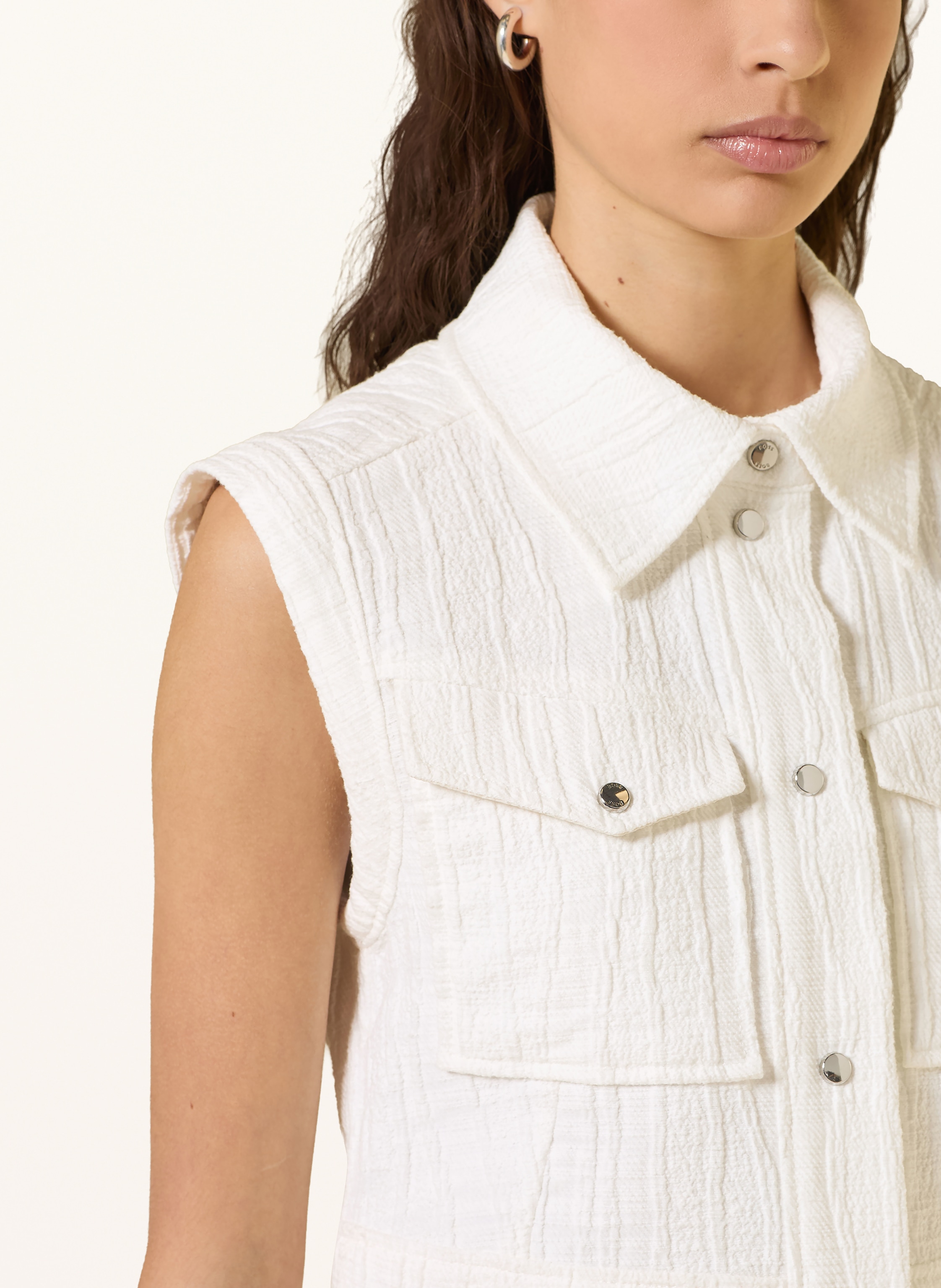 Thumbnail - Boss Blazerweste Jortela weiss