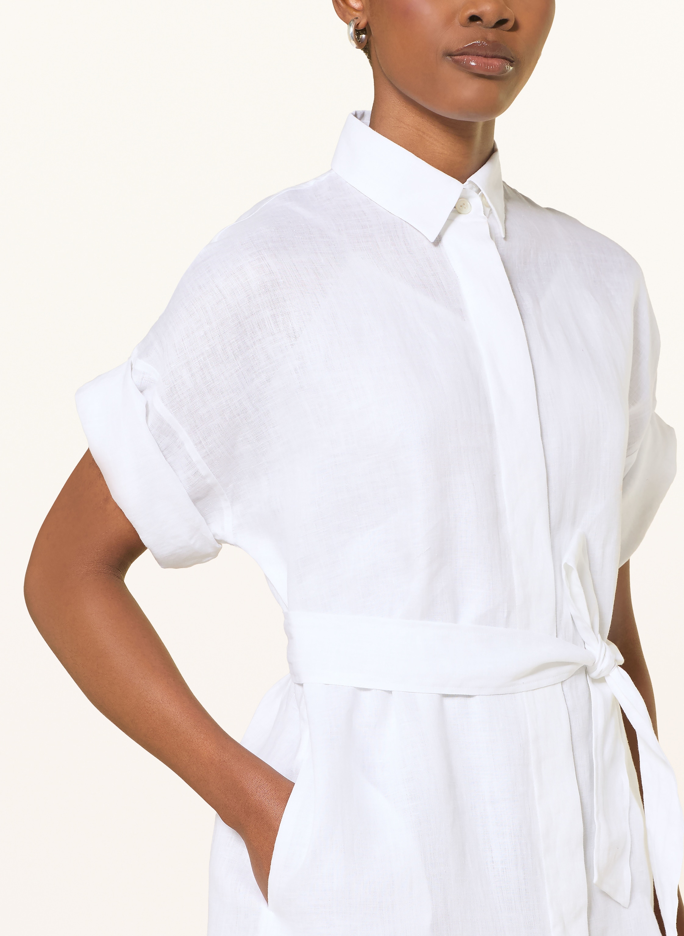 Thumbnail - Van Laack Hemdblusenkleid Vl-Kailyn-Brlv Aus Leinen weiss