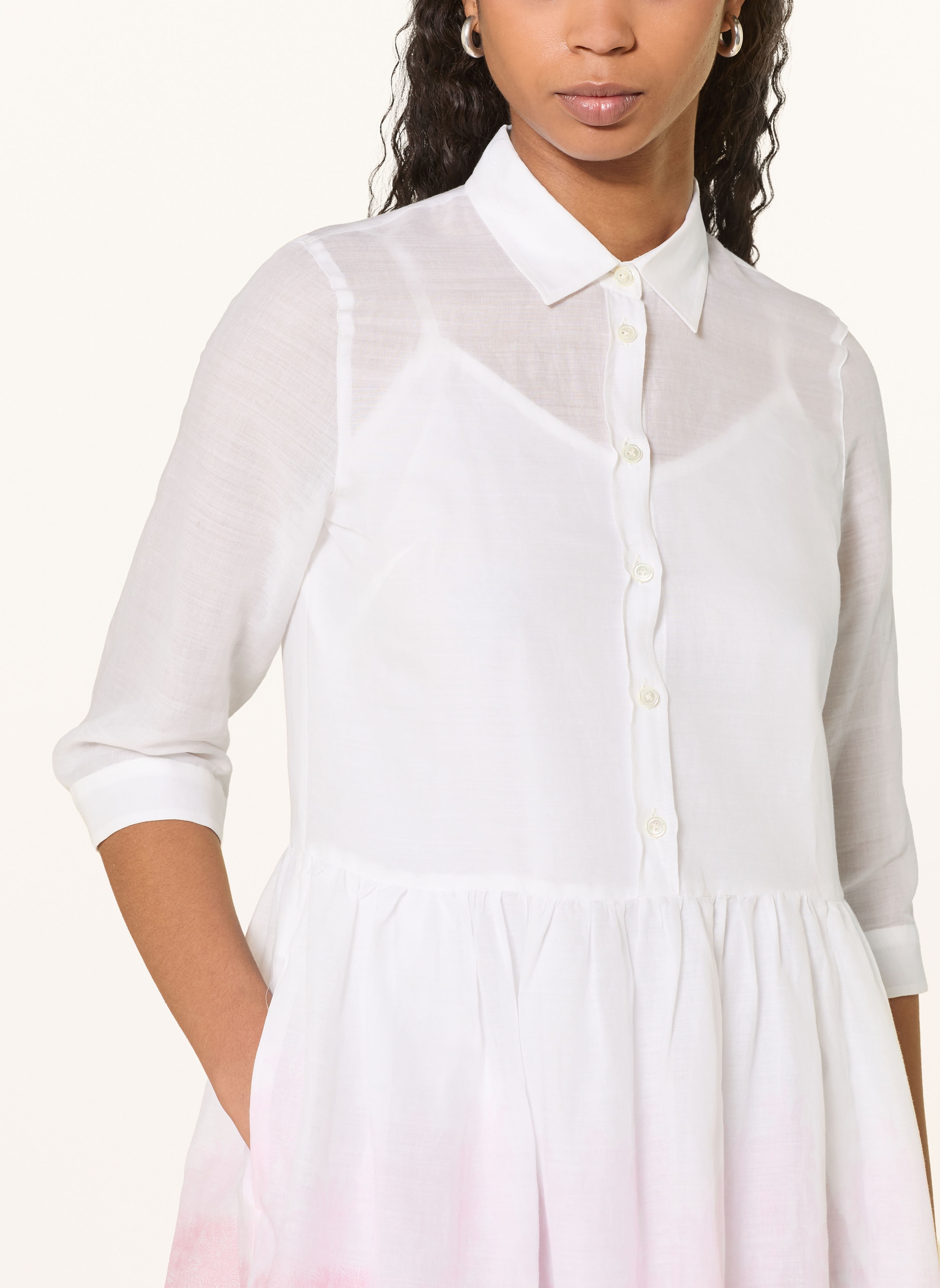 Thumbnail - Van Laack Hemdblusenkleid Vl-Klarine-Brxl Mit 3/4-Arm weiss