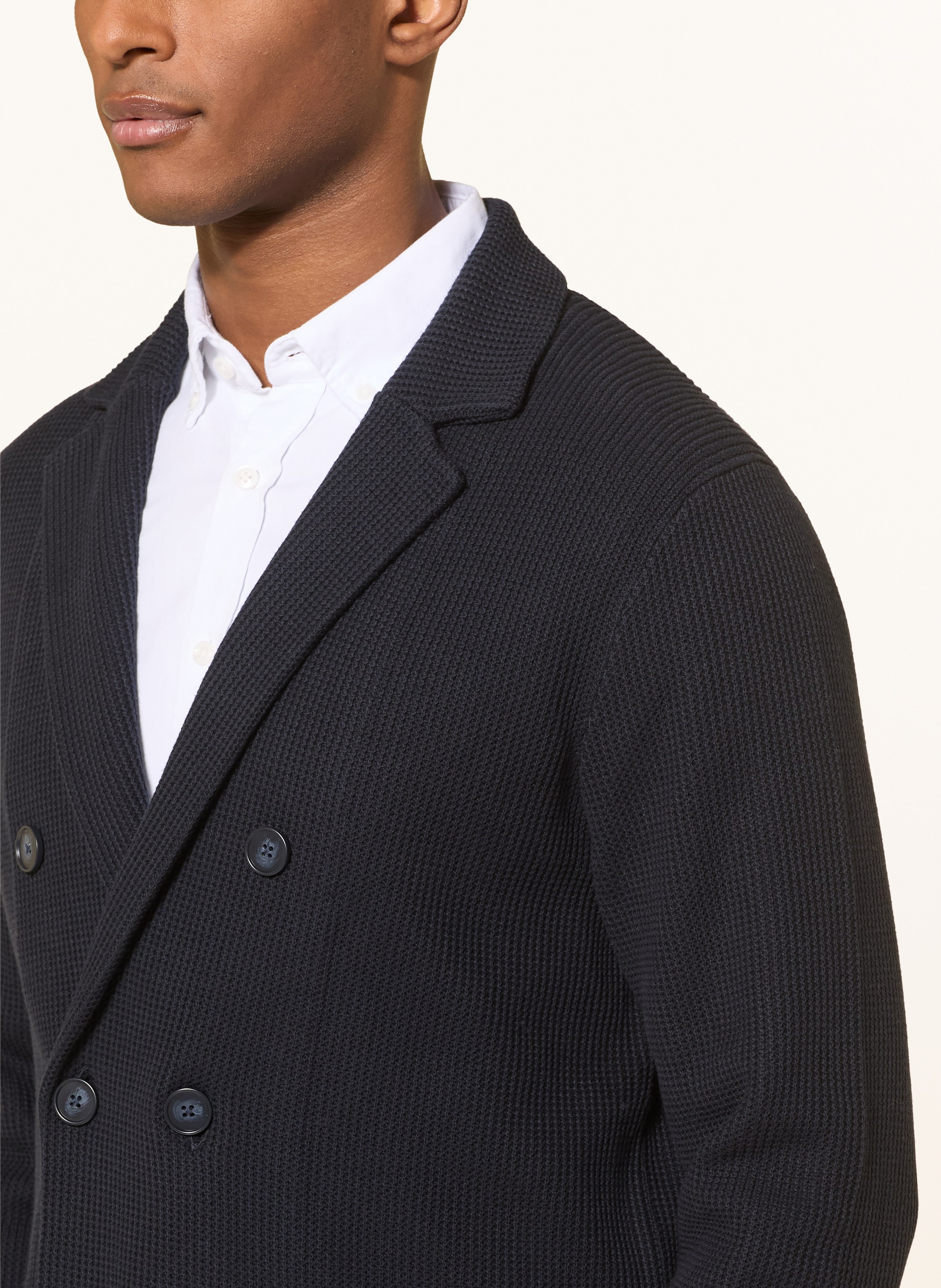 Thumbnail - Strokesman's Stricksakko Regular Fit blau