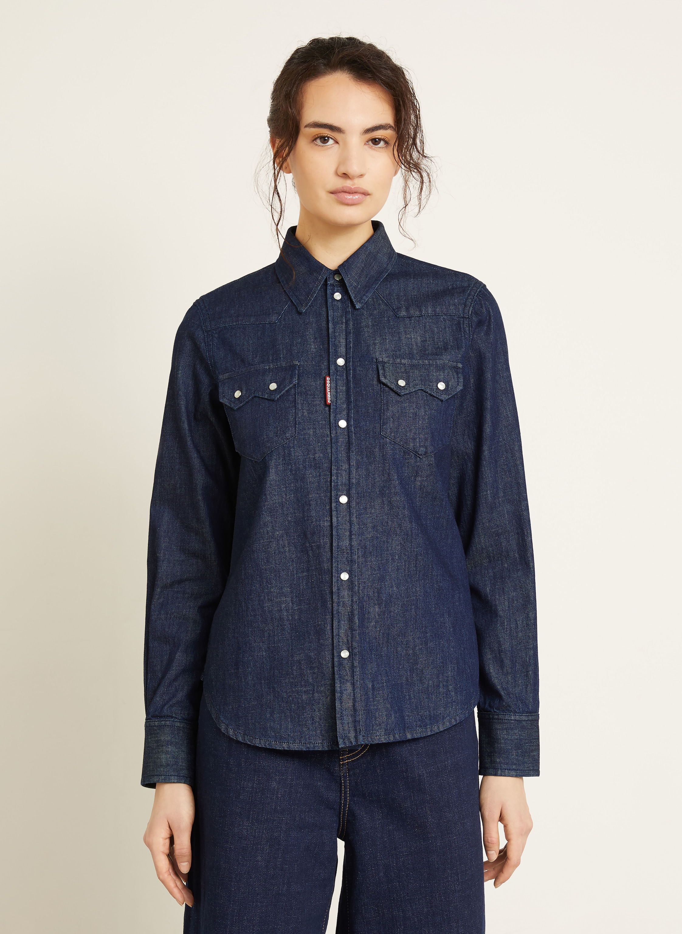 Thumbnail - dsquared2 Jeansbluse Western blau