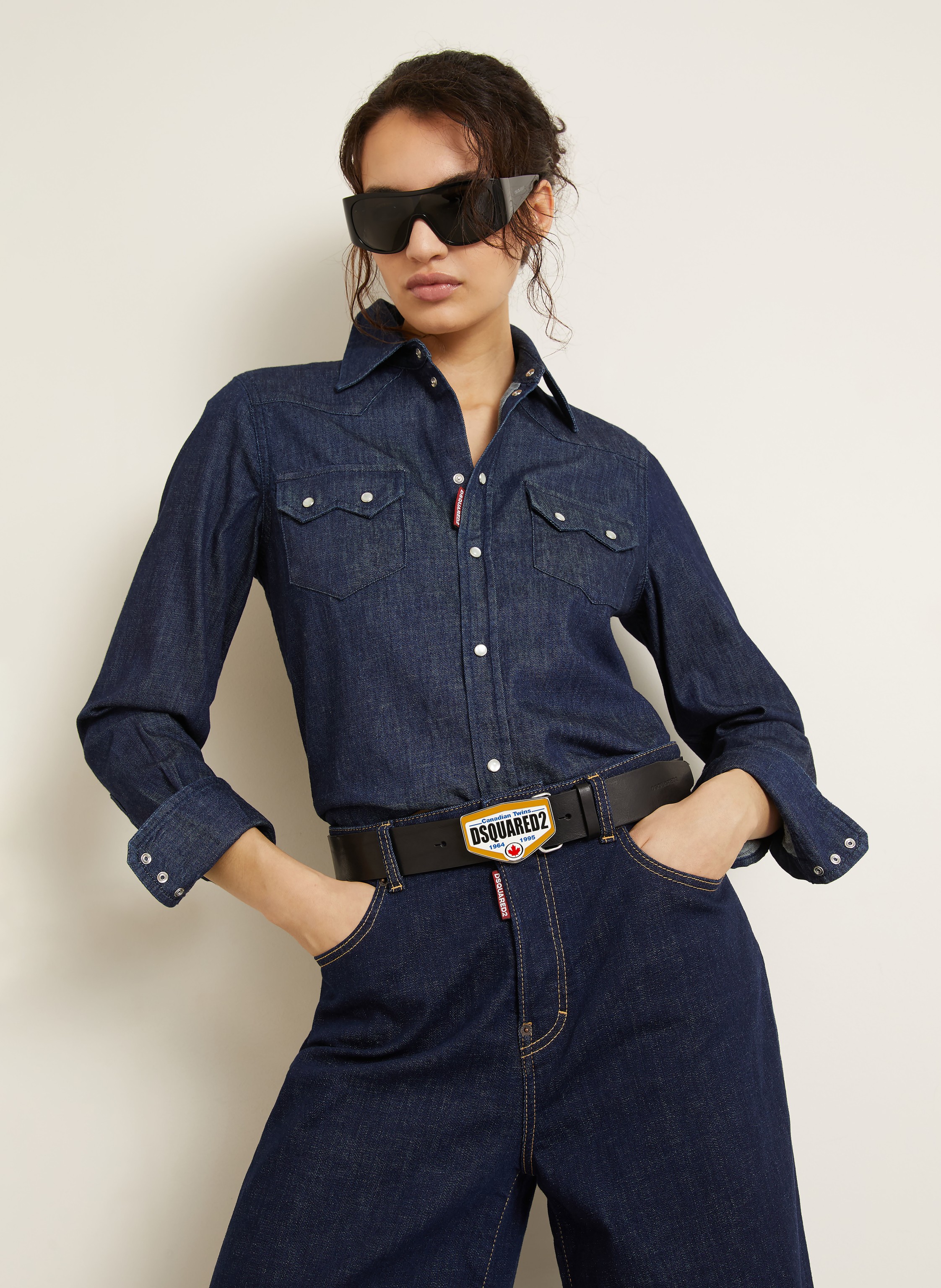 Thumbnail - dsquared2 Jeansbluse Western blau