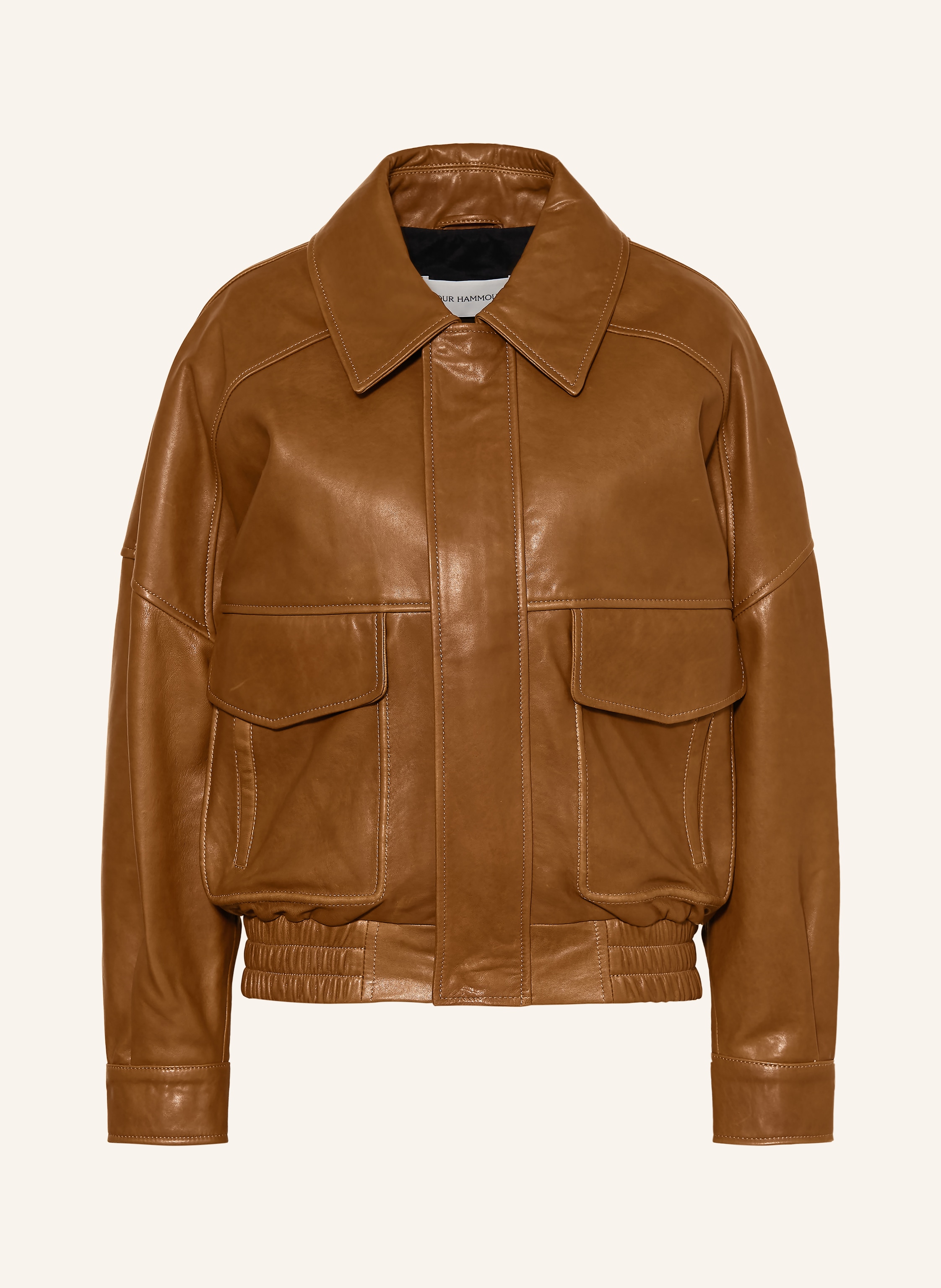 Nour Hammour Lederjacke Runa braun