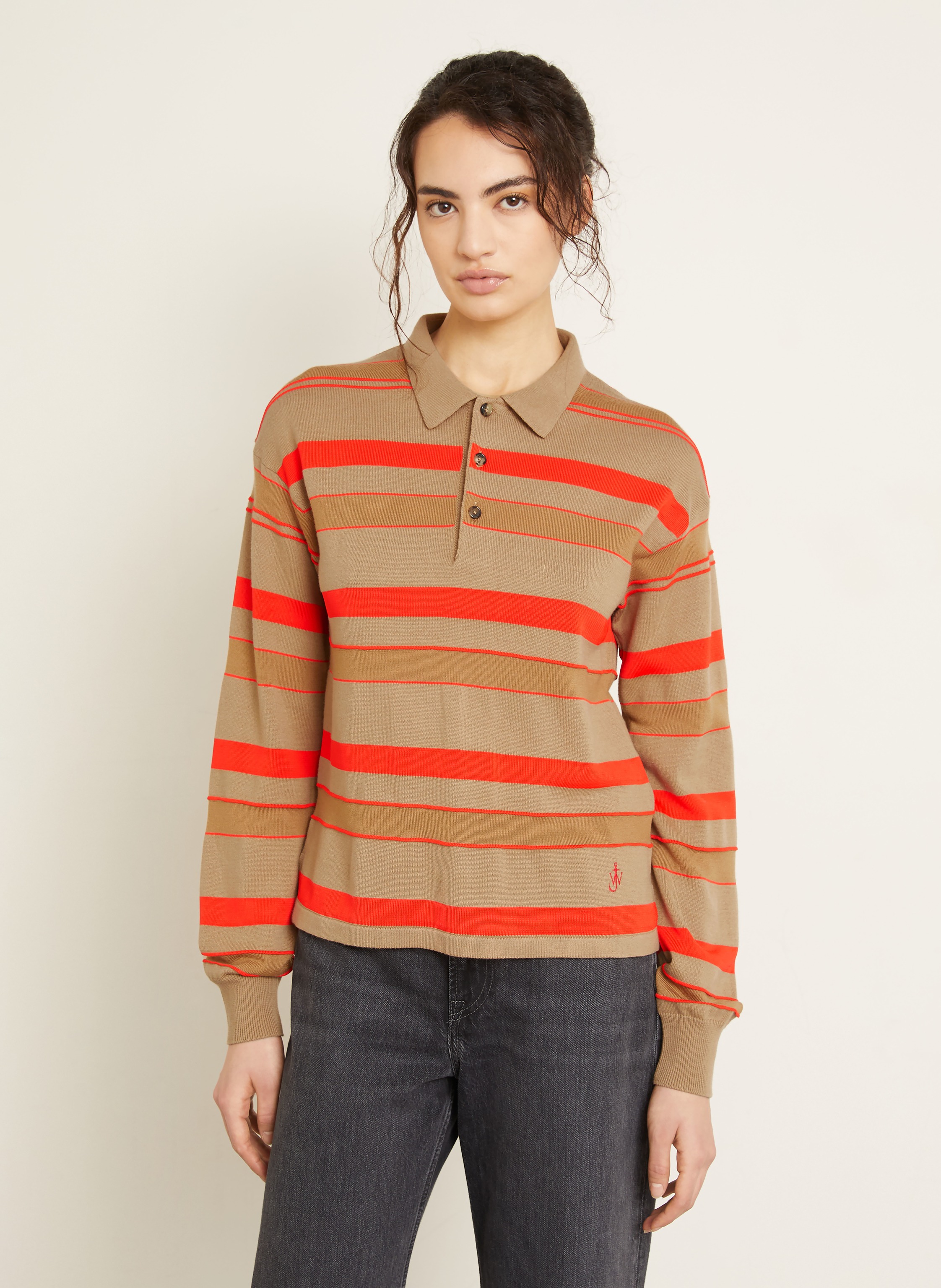 Thumbnail - Jw Anderson Strick-Poloshirt beige