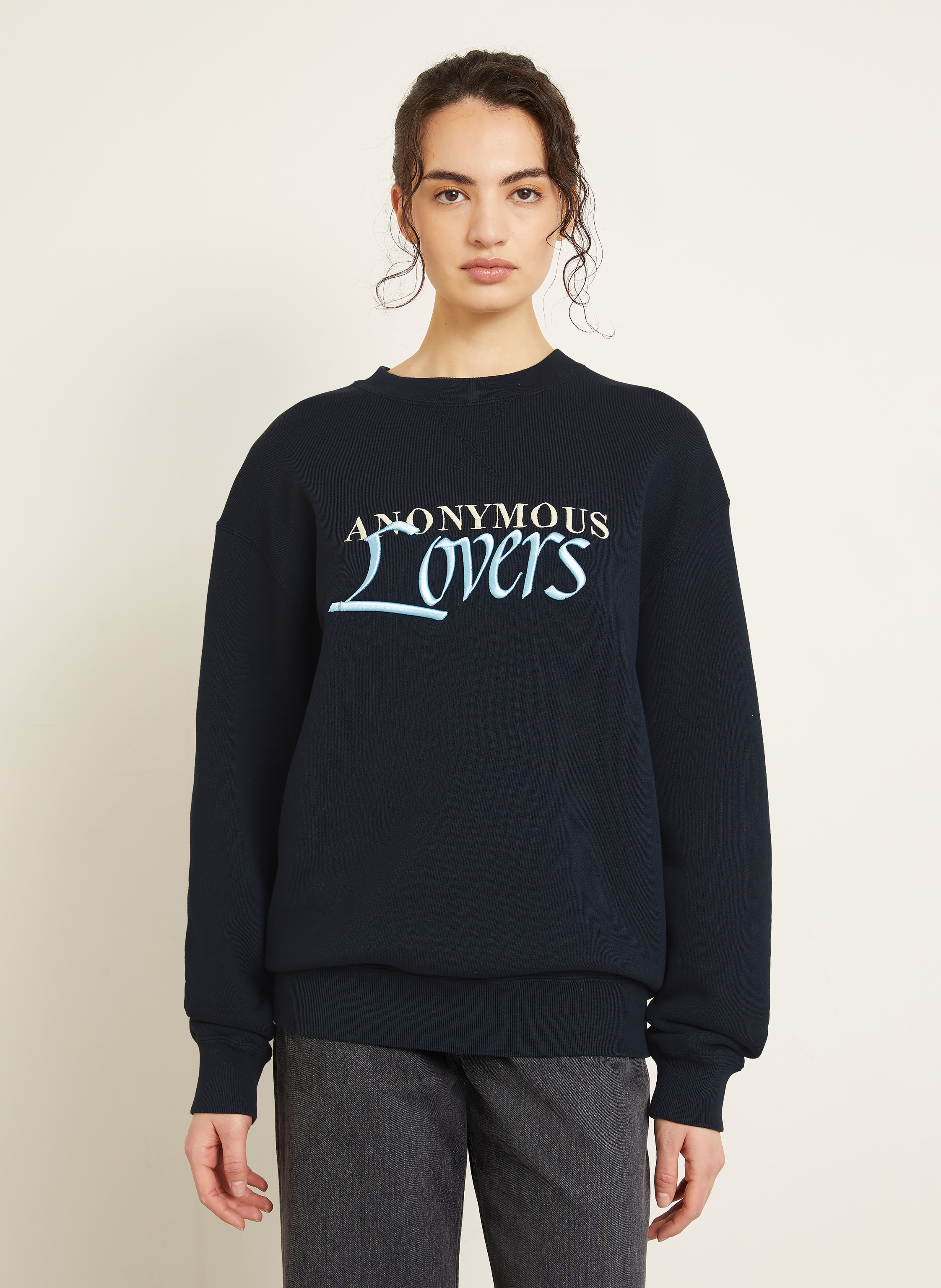 Thumbnail - Jw Anderson Oversized-Sweatshirt Anonymous Lovers schwarz