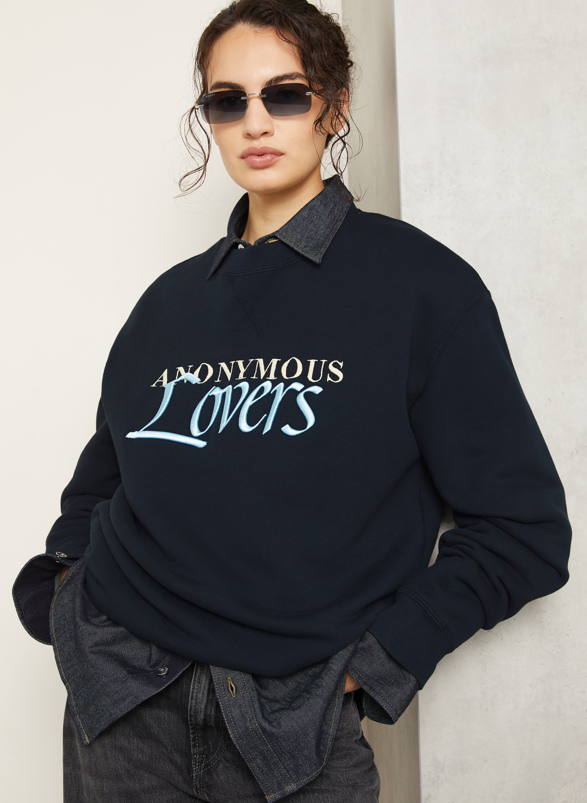 Thumbnail - Jw Anderson Oversized-Sweatshirt Anonymous Lovers schwarz