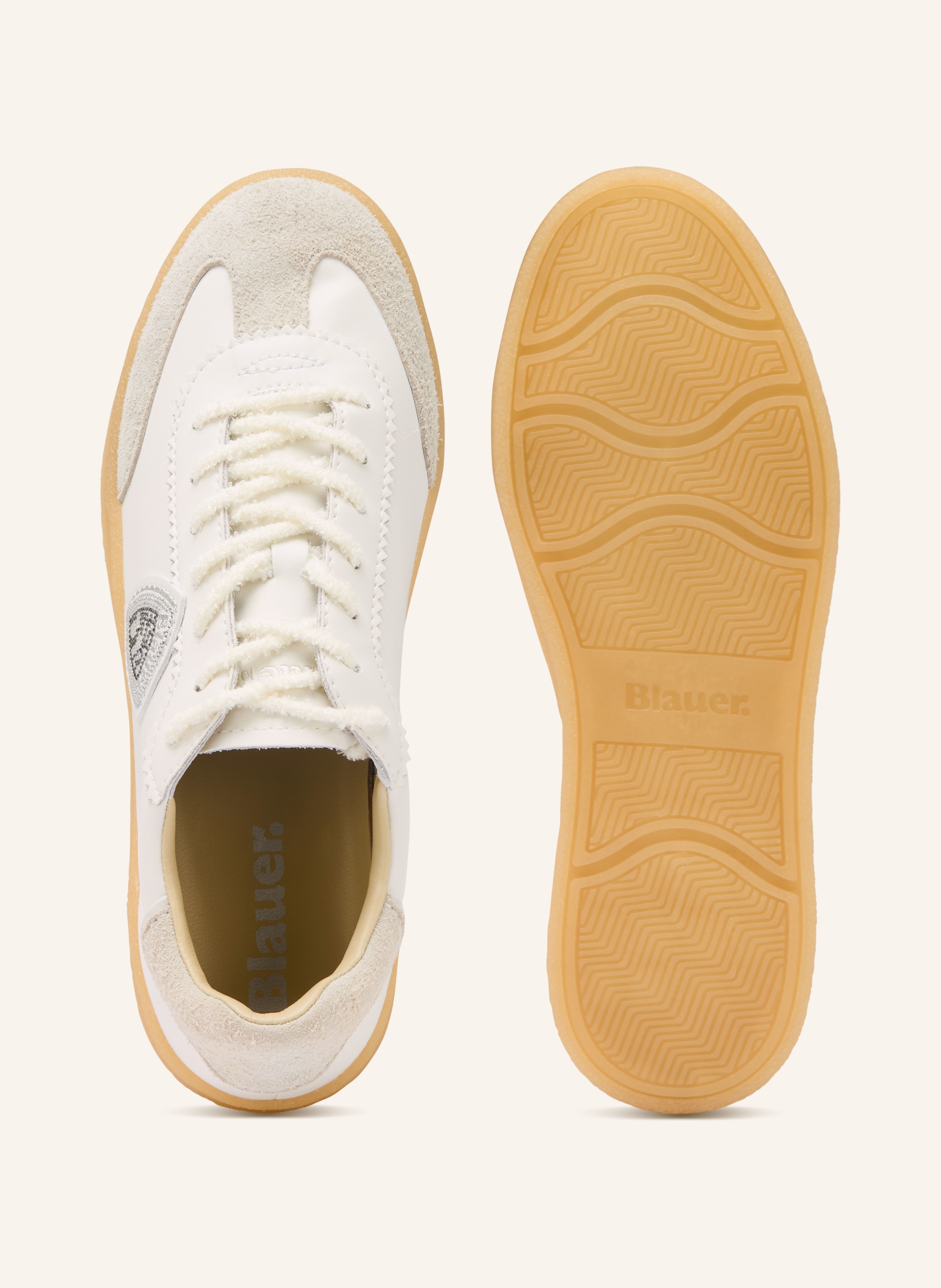 Thumbnail - Blauer Sneaker Aurora Mit Schmucksteinen weiss