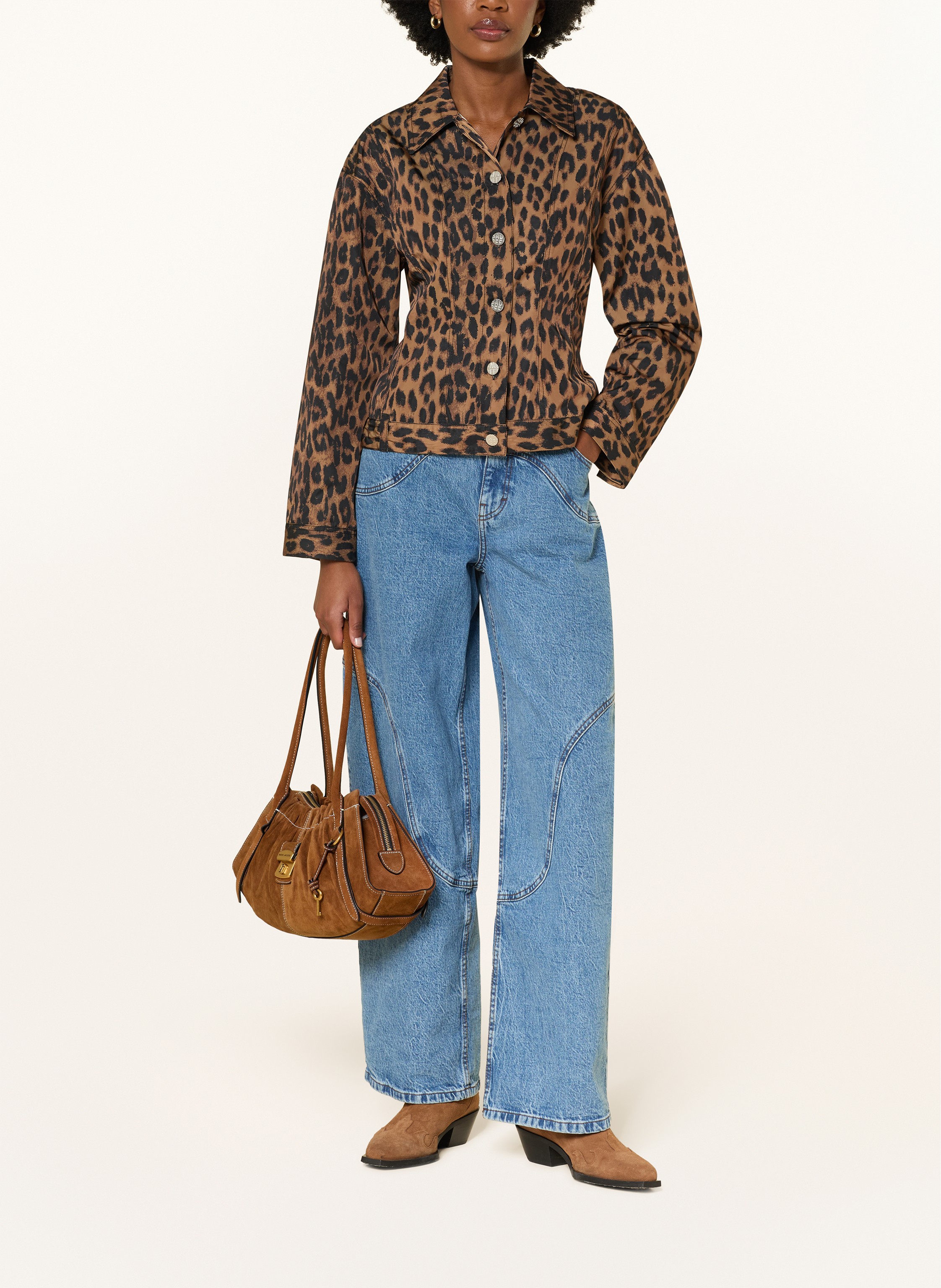 Thumbnail - Marc Jacobs Schultertasche Cristina braun