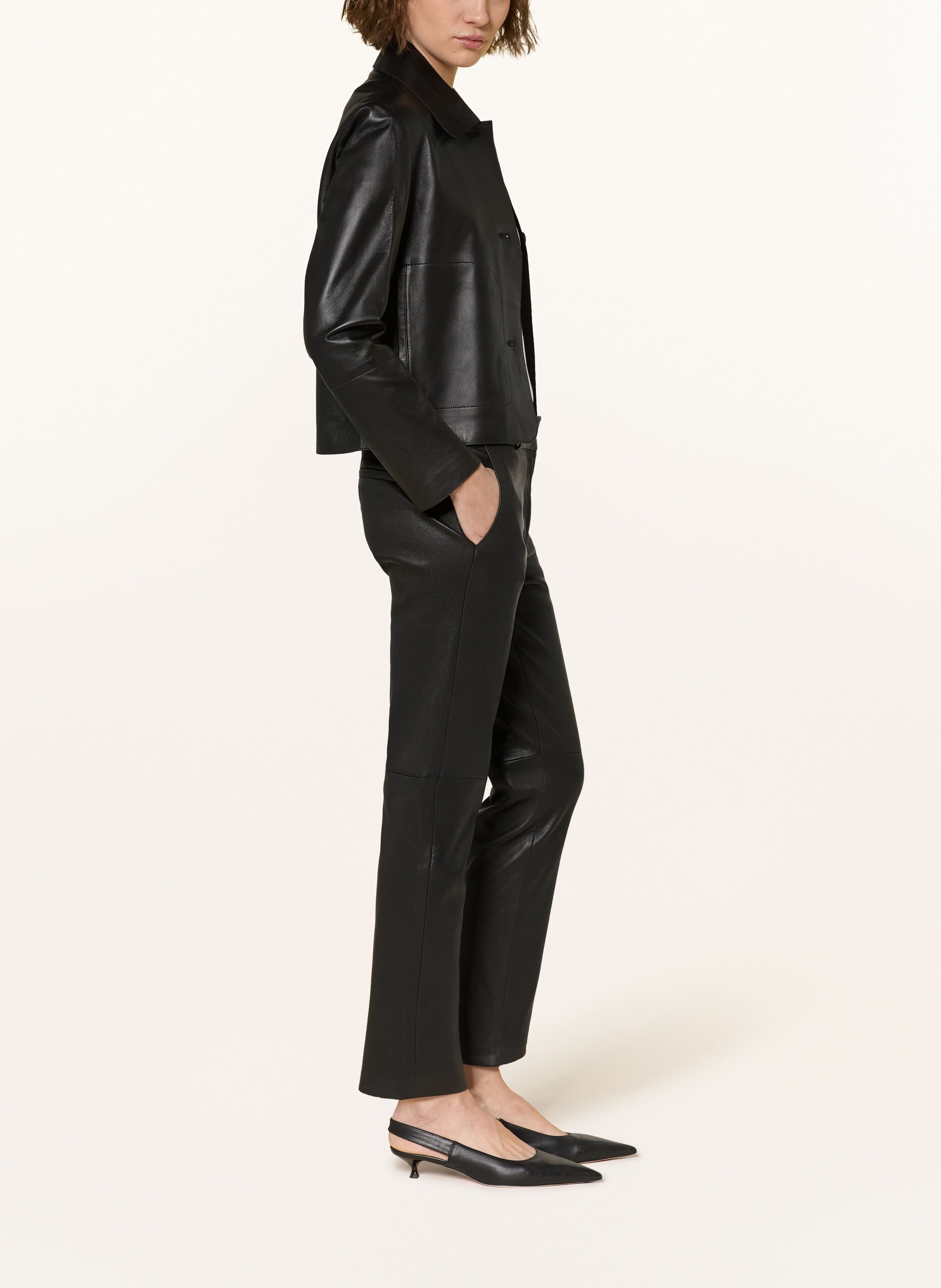 Thumbnail - Arma 7/8-Hose Aus Leder schwarz