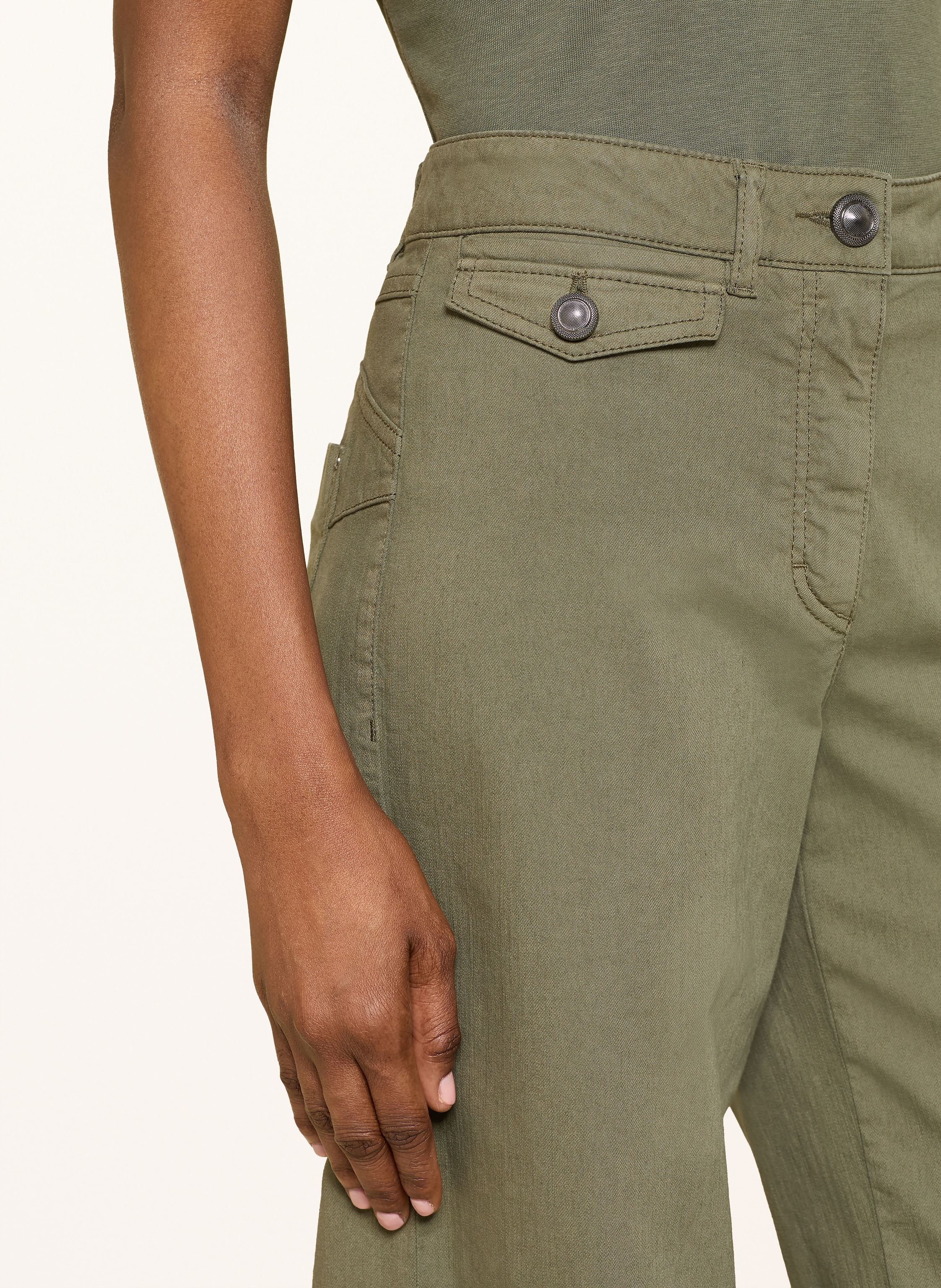 Luisa Cerano Wide Leg Jeans gruen – Bild 2