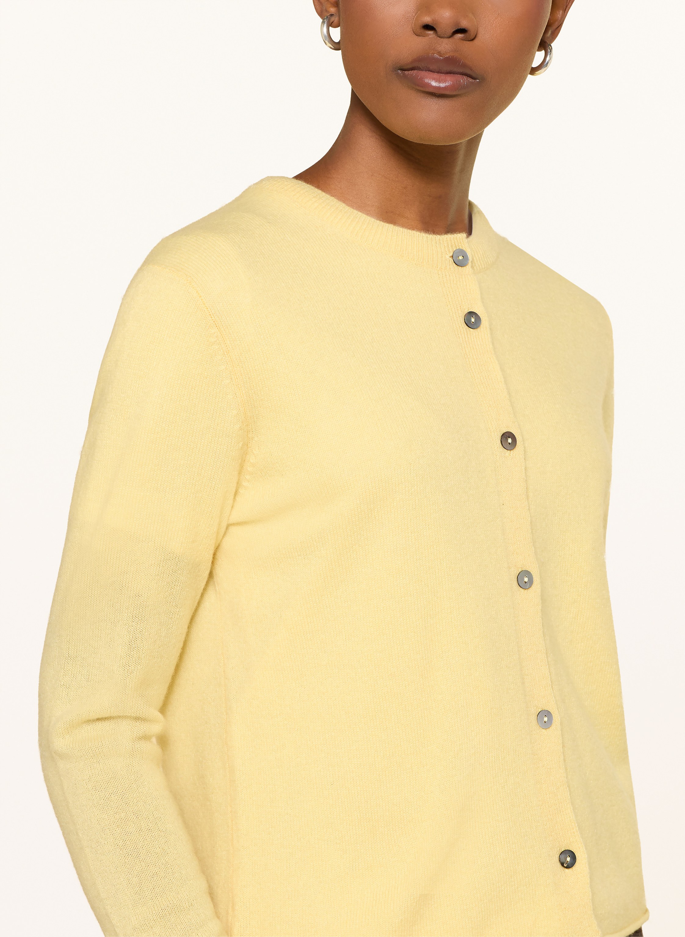 Thumbnail - Ftc Cashmere Strickjacke Aus Cashmere gelb