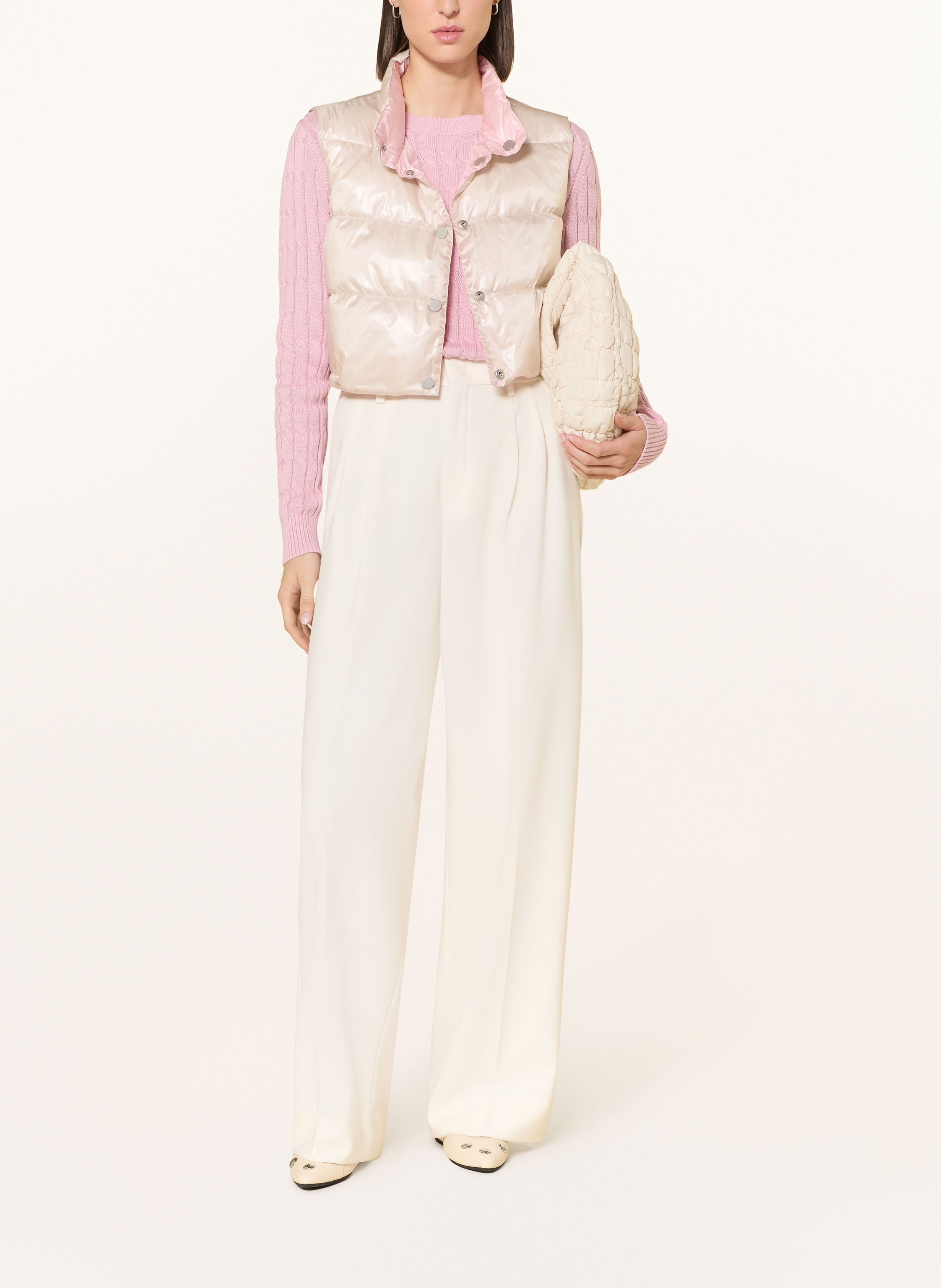 Thumbnail - Frieda & Freddies Cropped-Steppweste Maddy Zum Wenden rosa