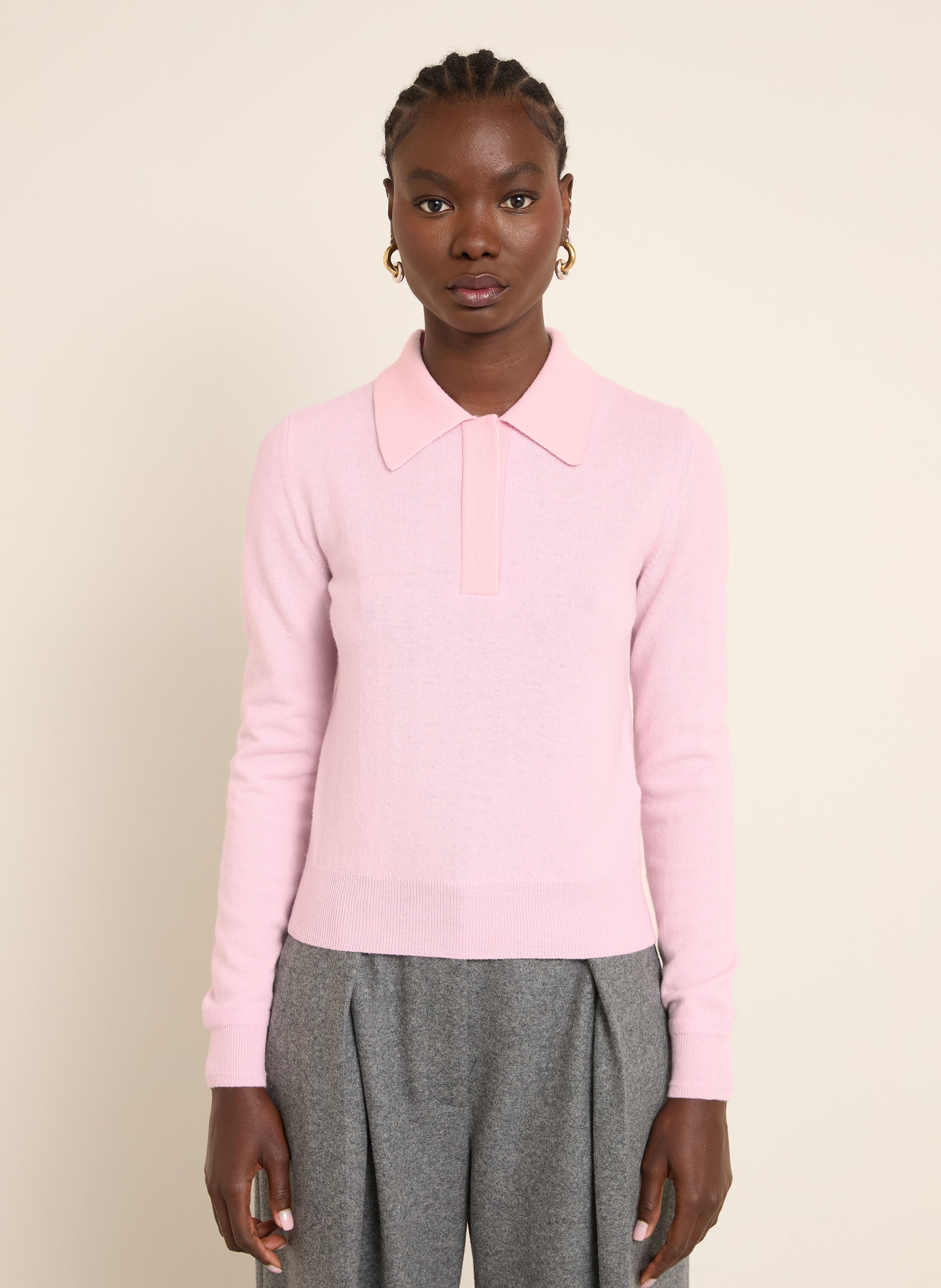 Thumbnail - Jil Sander Strick-Poloshirt pink