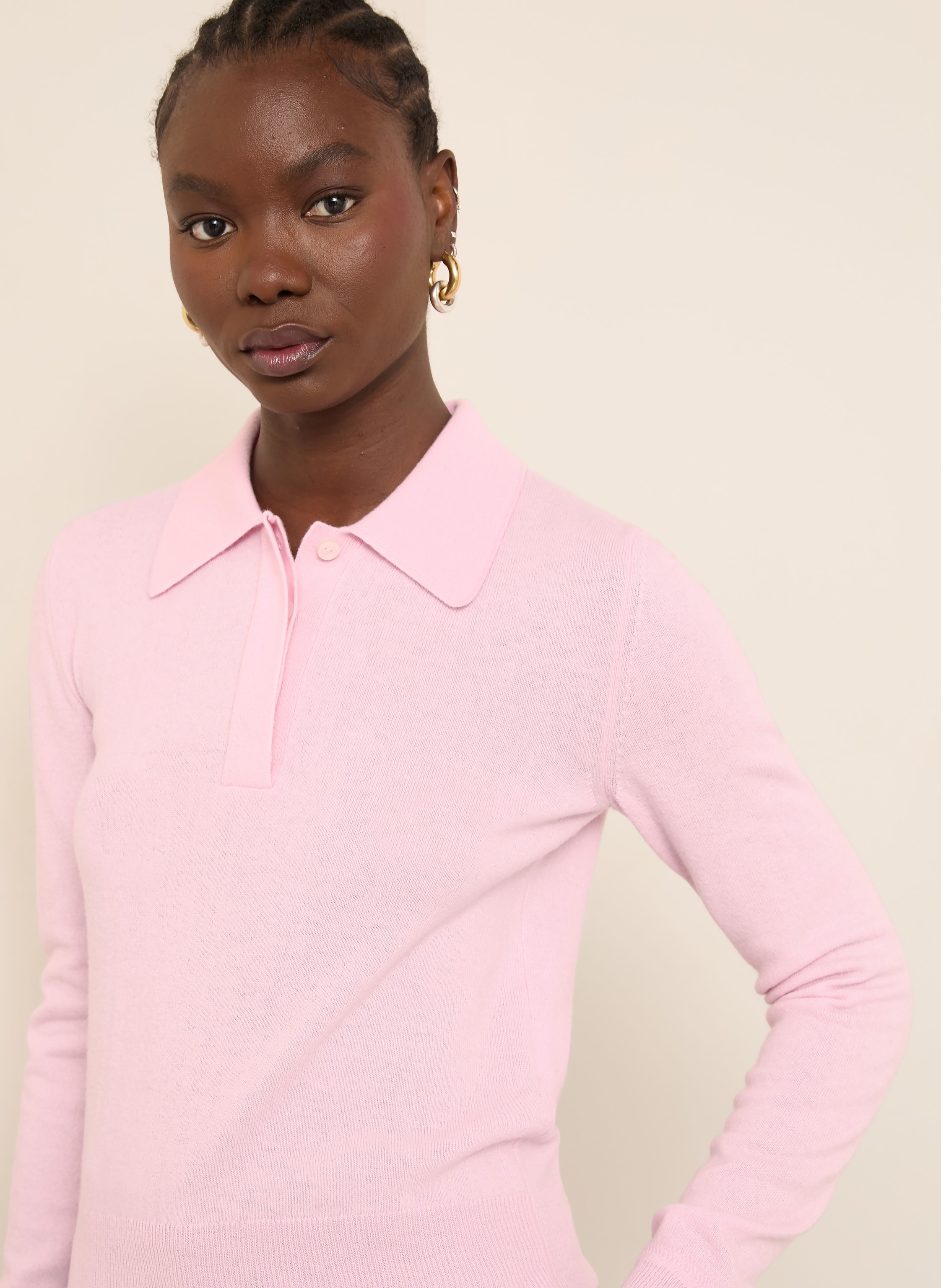Thumbnail - Jil Sander Strick-Poloshirt pink