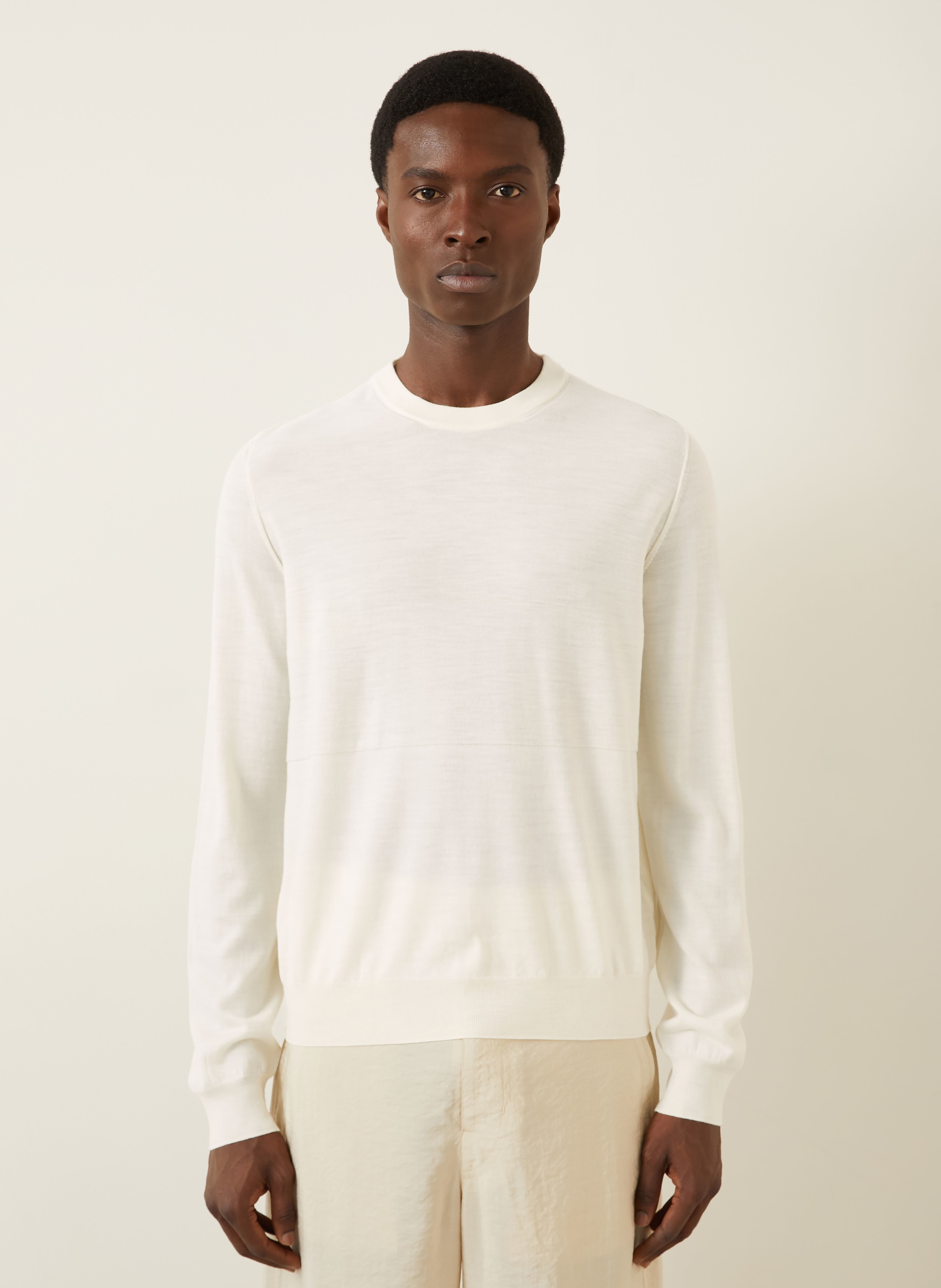Thumbnail - Jil Sander Pullover Aus Merinowolle weiss