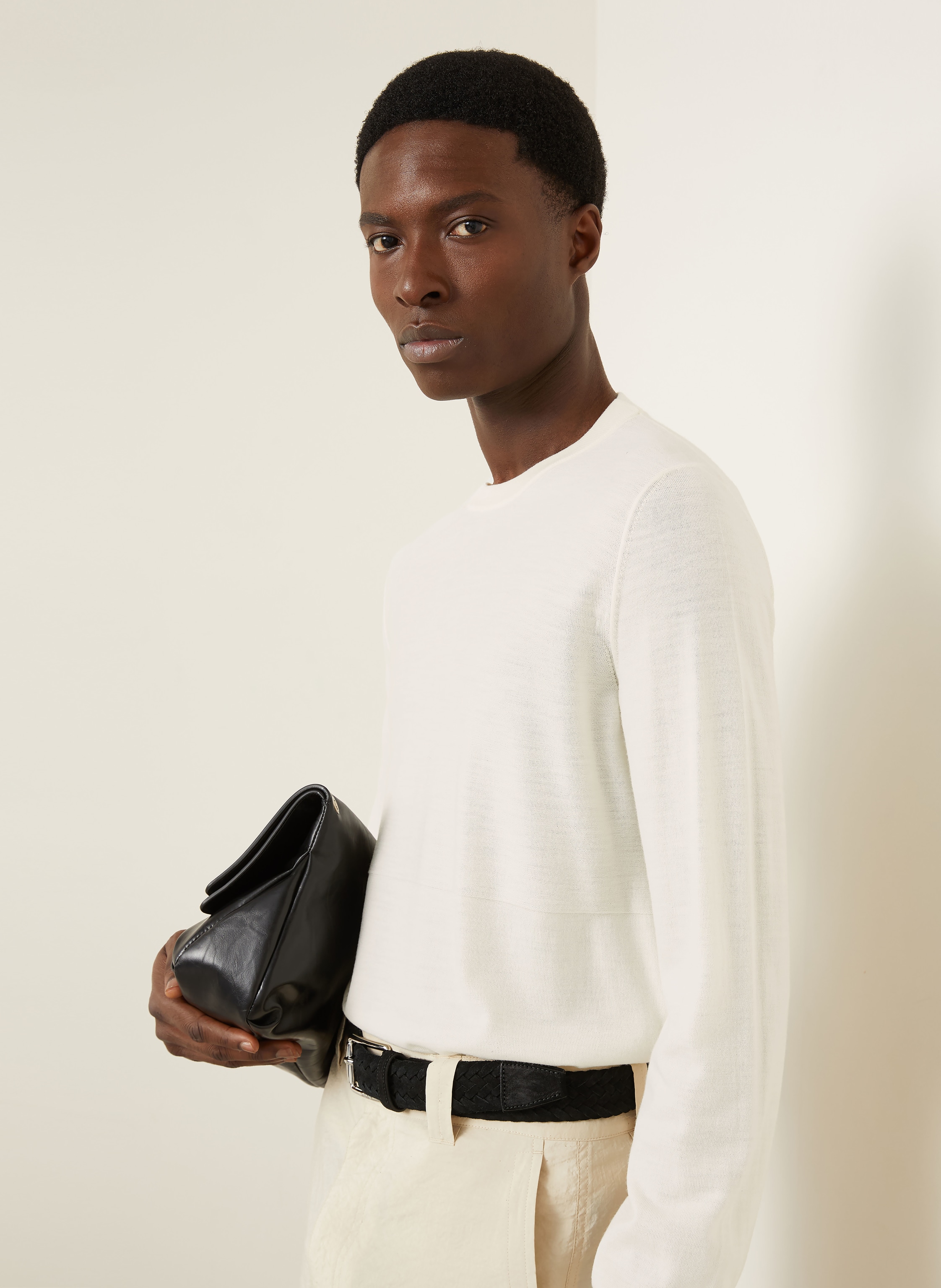 Thumbnail - Jil Sander Pullover Aus Merinowolle weiss