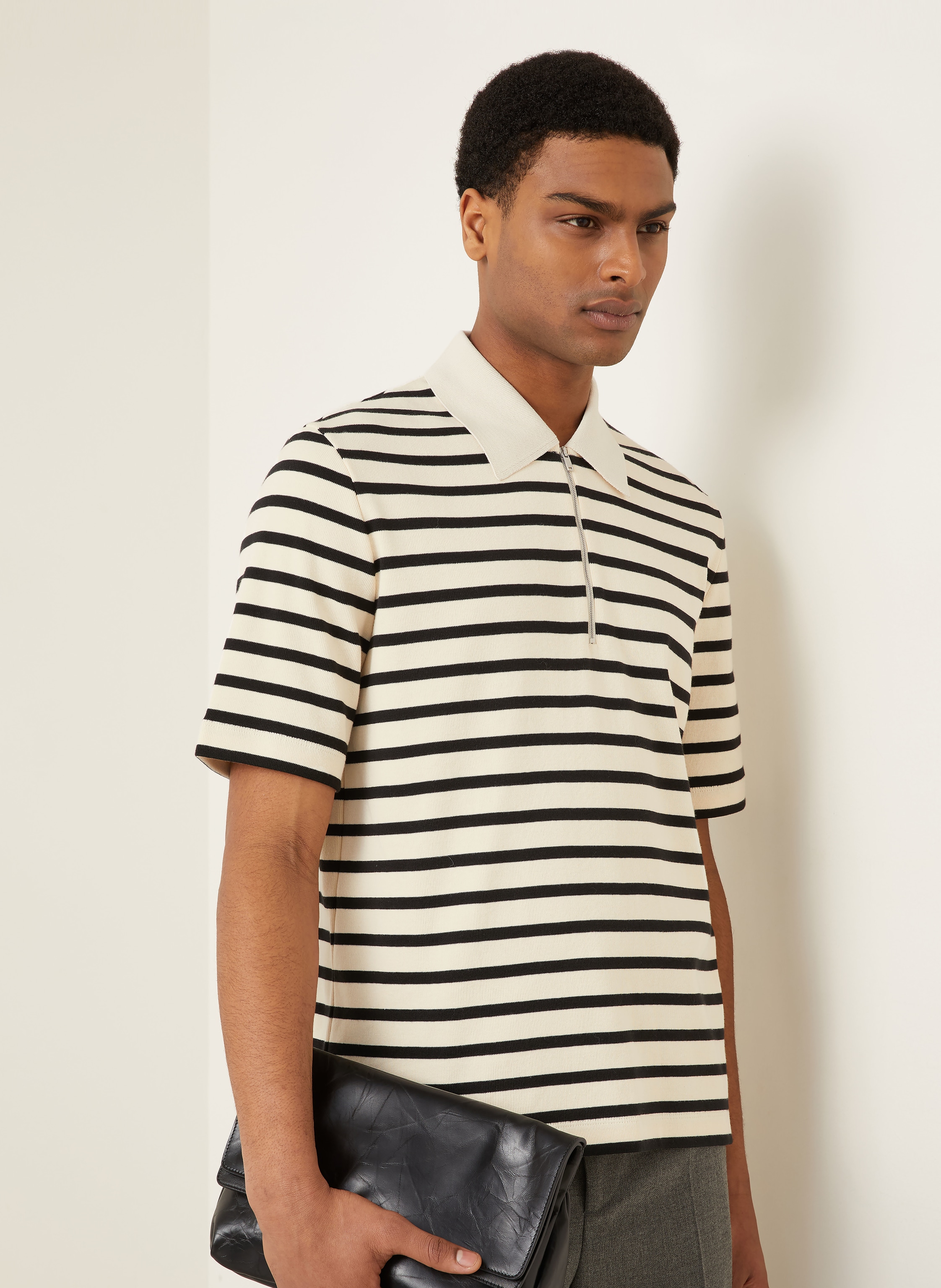 Thumbnail - Jil Sander Strick-Poloshirt weiss