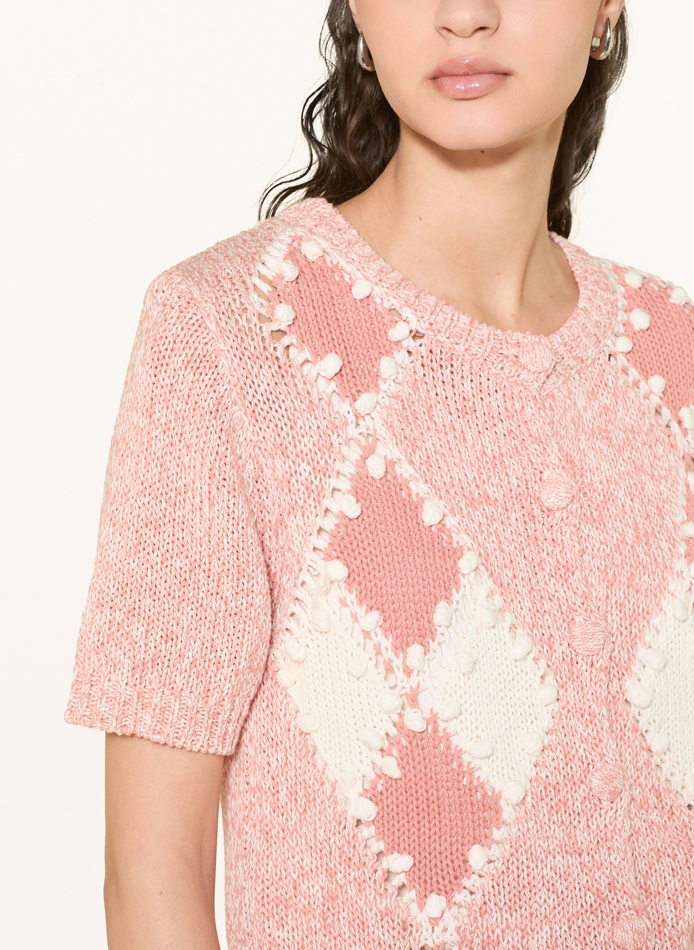 Thumbnail - Mos Mosh Strickjacke Mmelio Mit Leinen rosa
