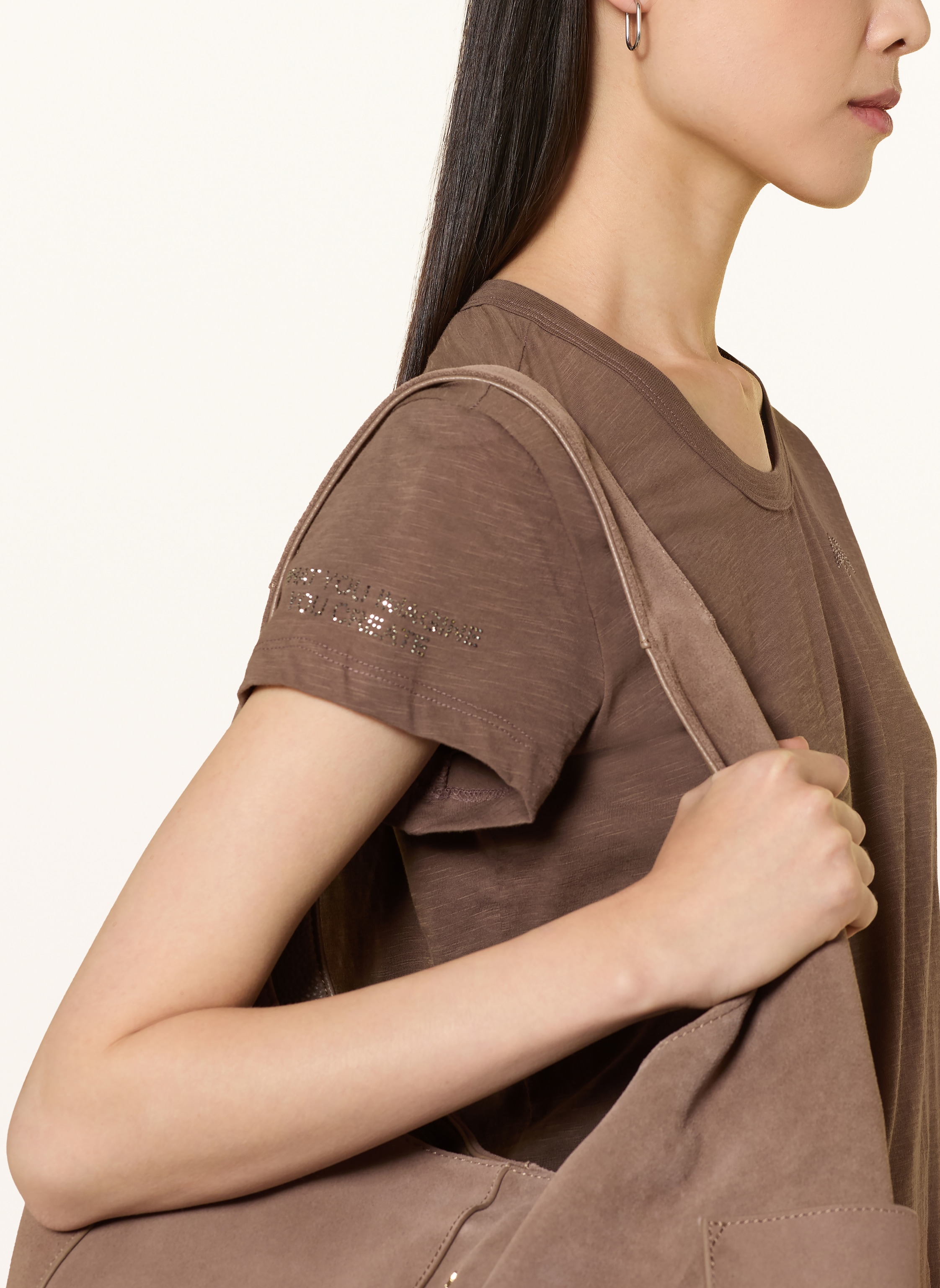 Thumbnail - Mos Mosh T-Shirt Mmsafina Mit Schmucksteinen braun