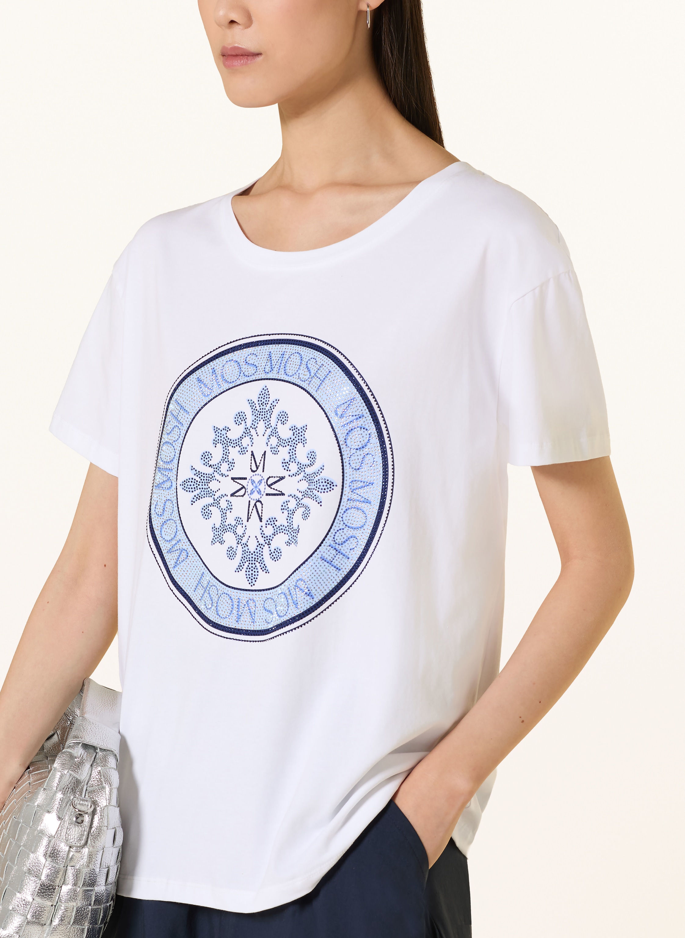 Thumbnail - Mos Mosh T-Shirt Mmjudd Mit Schmucksteinen weiss