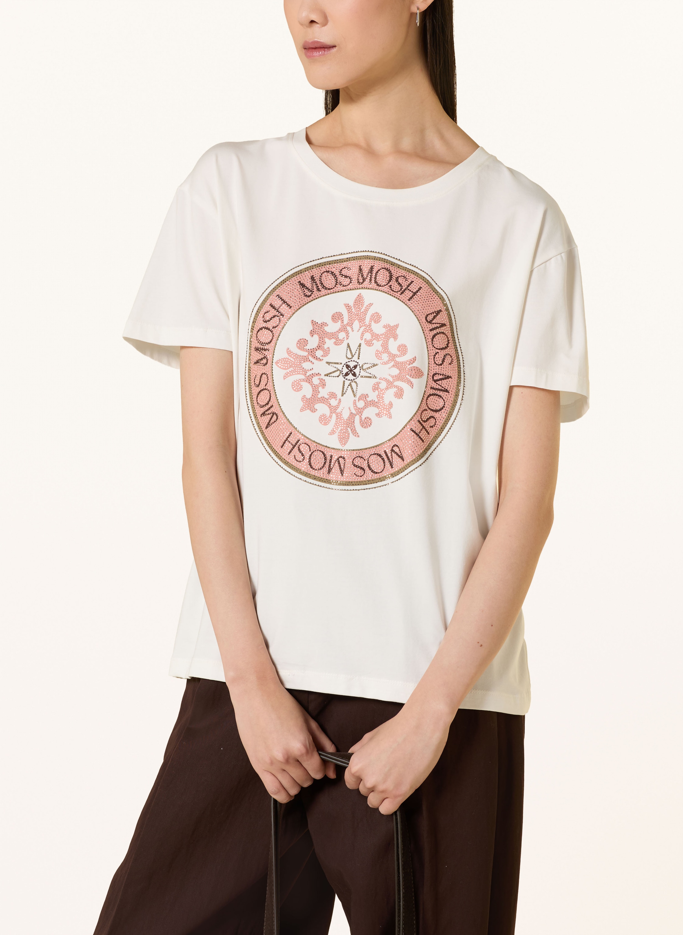 Thumbnail - Mos Mosh T-Shirt Mmjudd Mit Schmucksteinen weiss