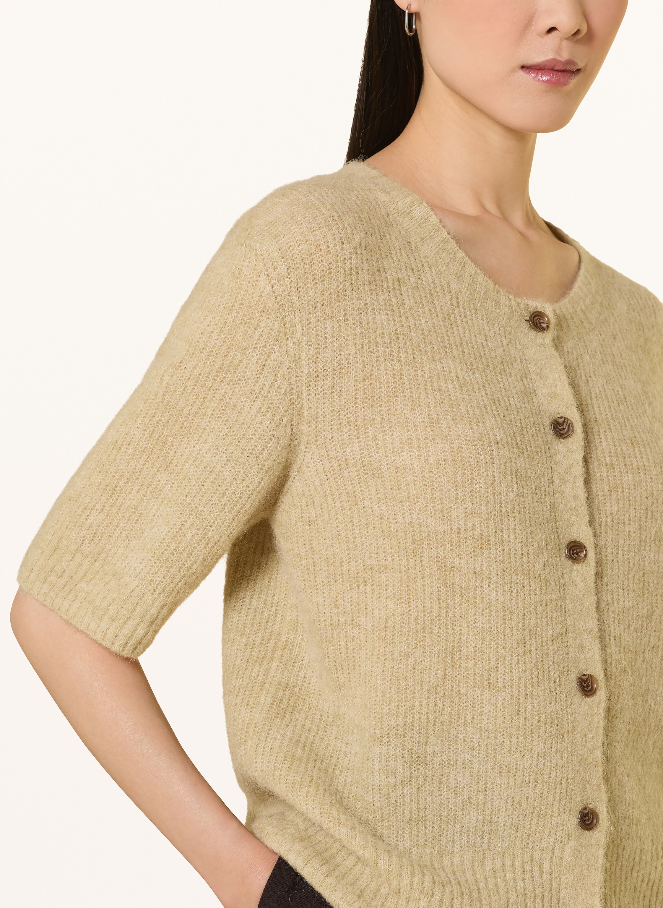 Thumbnail - Mos Mosh Strickjacke Mmthora Mit Alpaka gruen