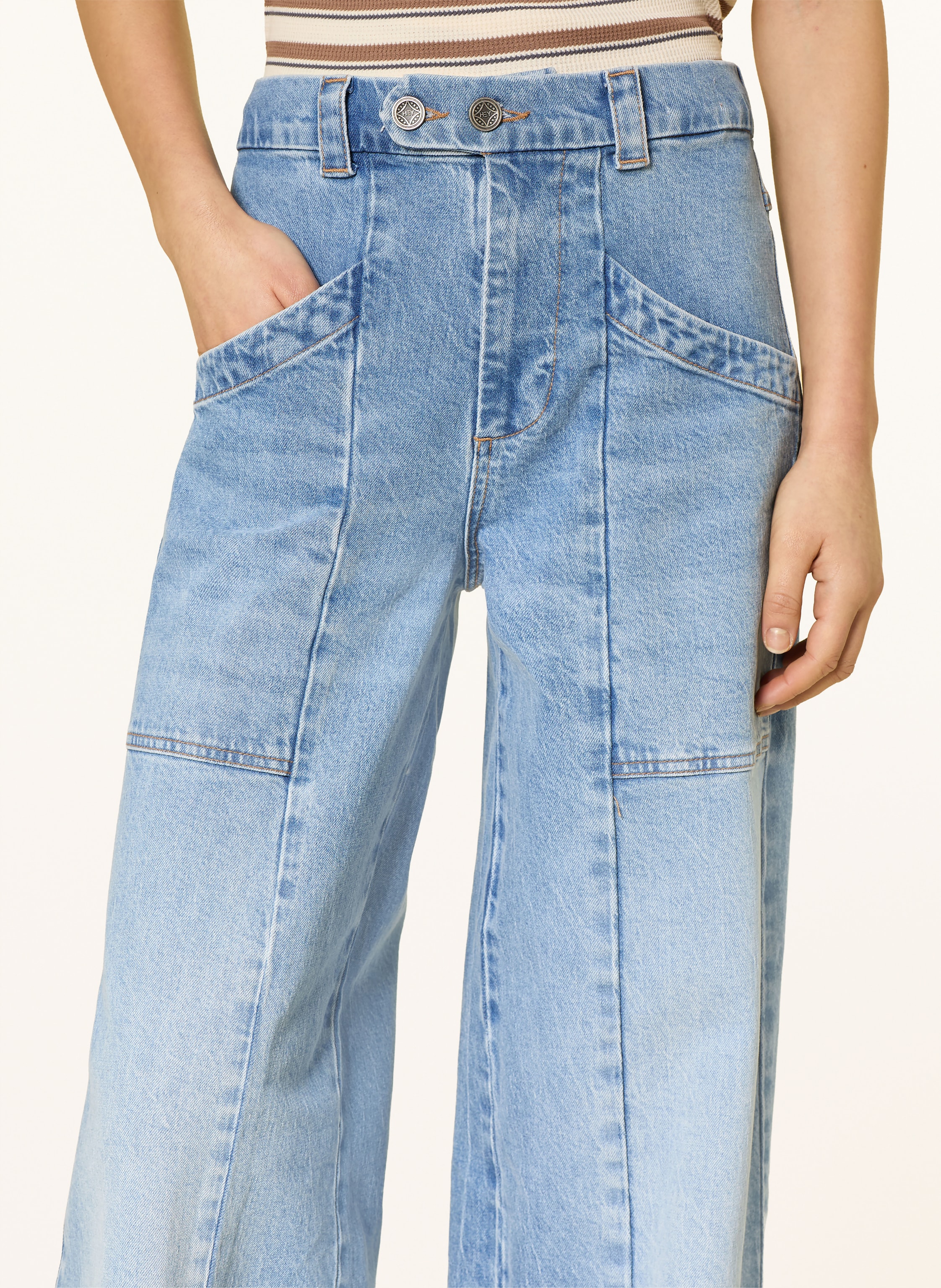 Thumbnail - Heyanno Wide Leg Jeans Mmhfair blau