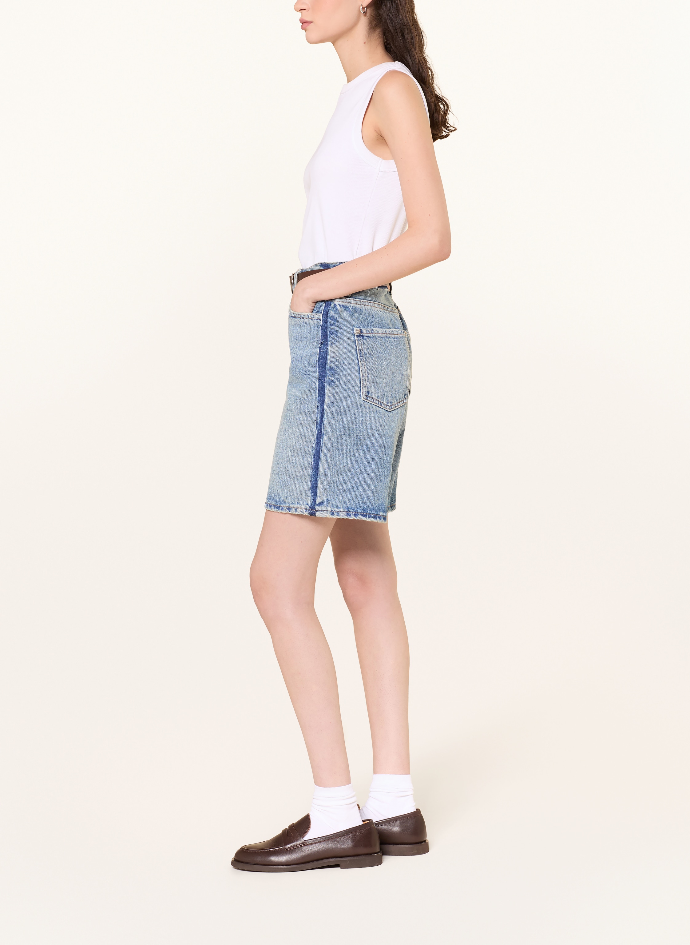 Thumbnail - 7 For All Mankind Jeansshorts Lola blau