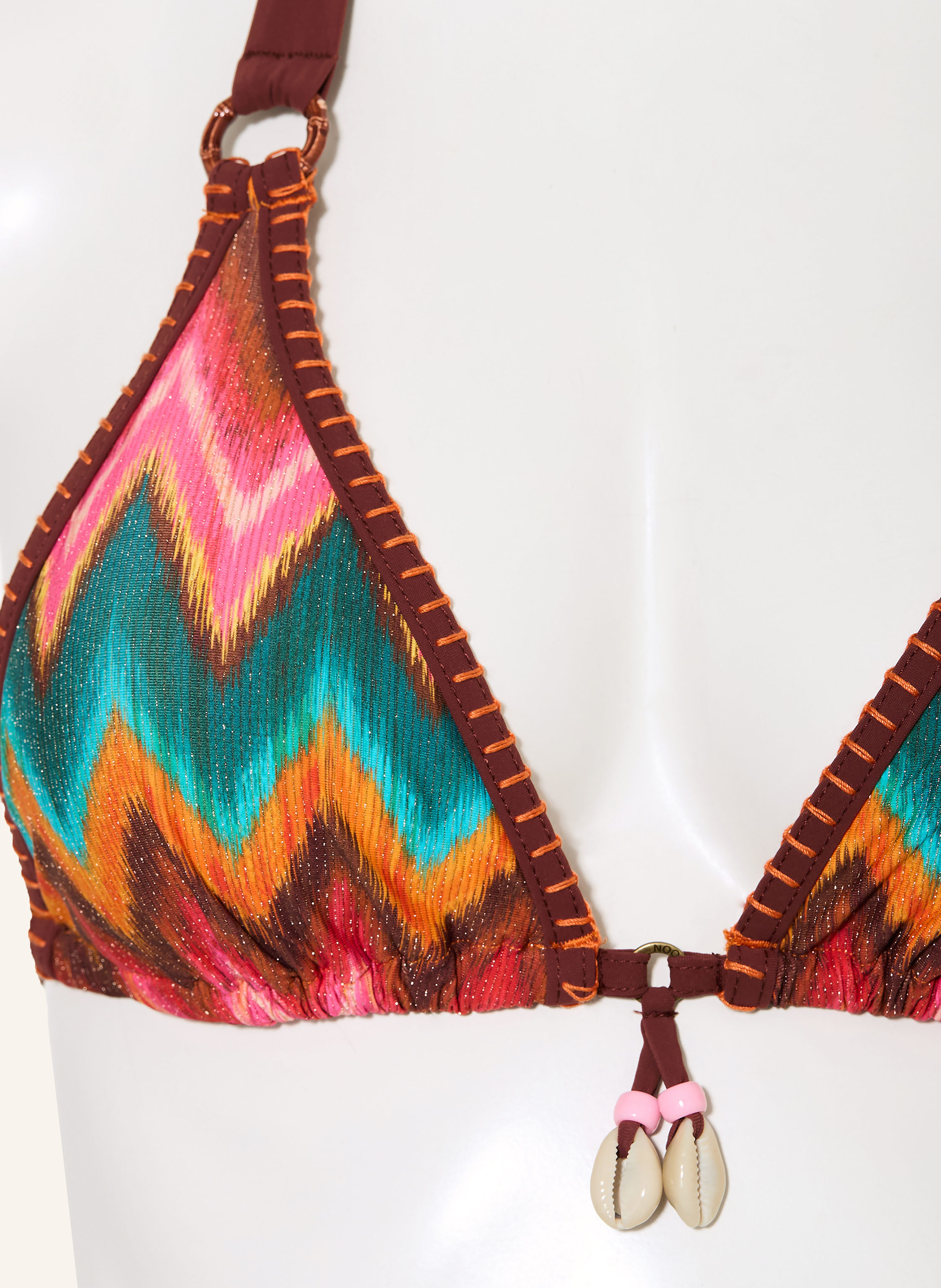 Thumbnail - Banana Moon Triangel-Bikini-Top Rita Nalika Mit Glitzergarn orange