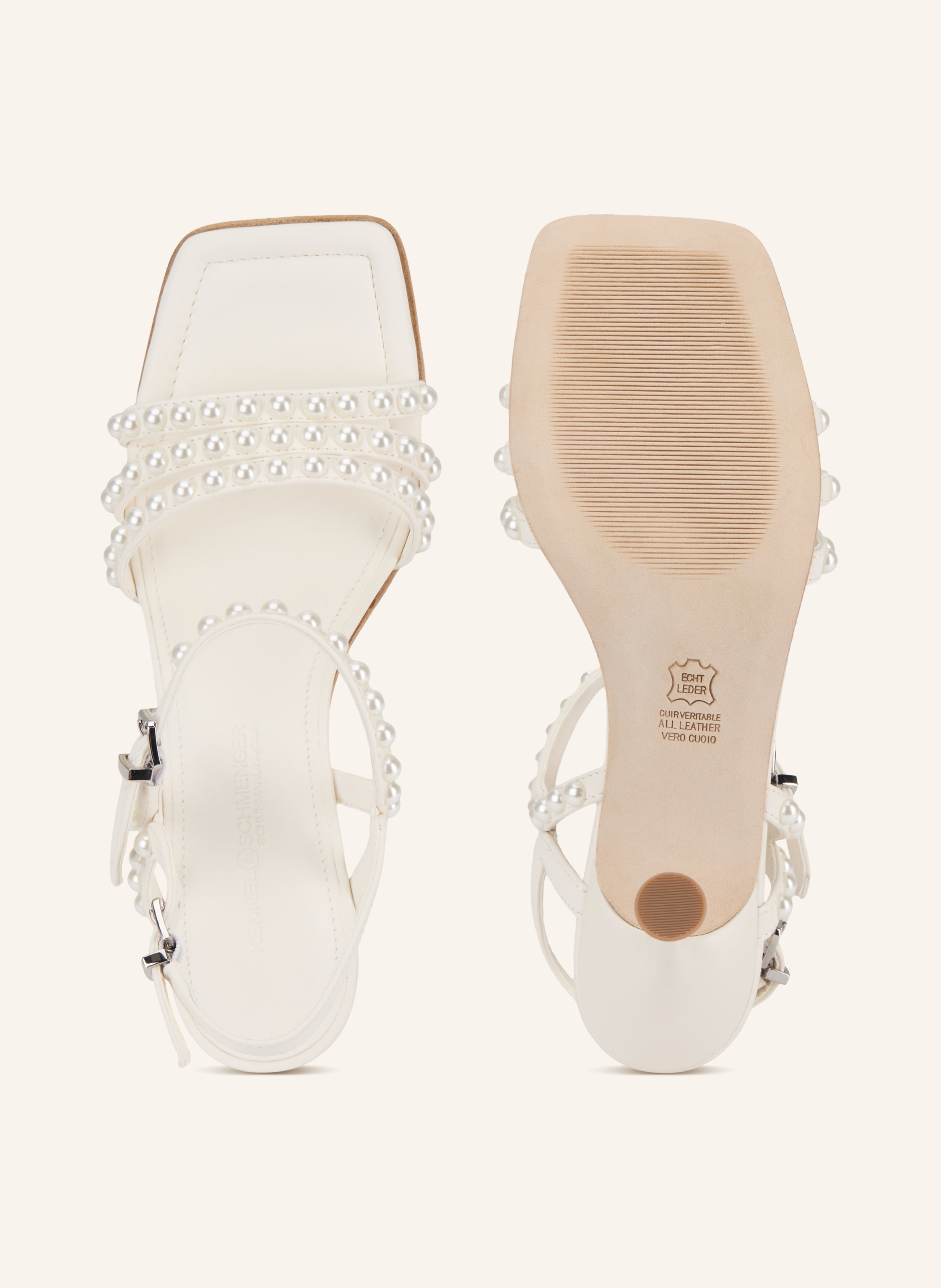 Thumbnail - Kennel & Schmenger Sandaletten Mit Schmuckperlen weiss