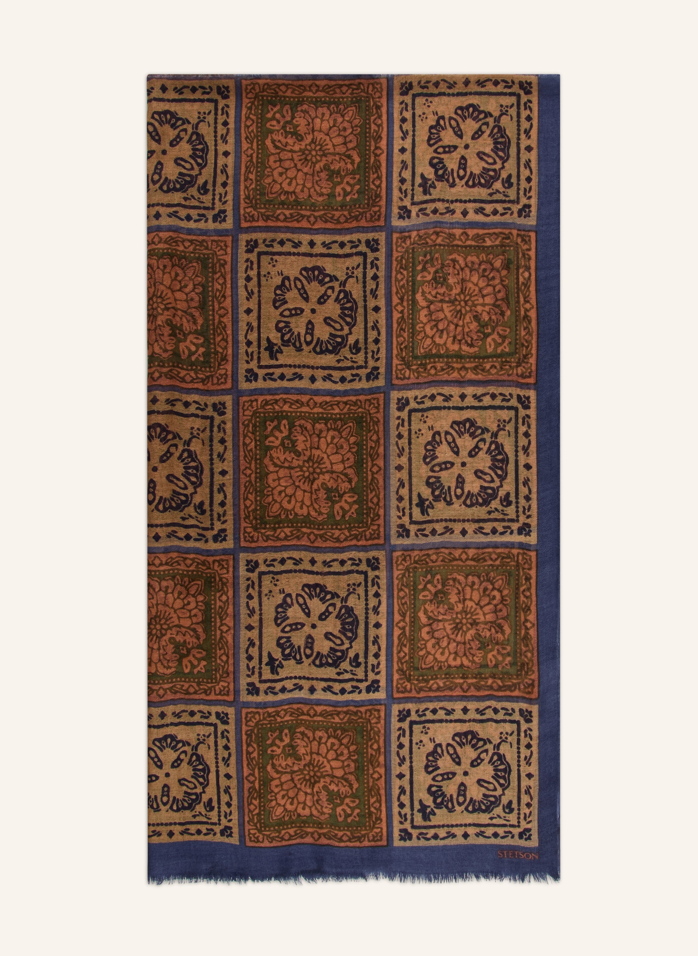 Stetson Schal Summer Tiles blau