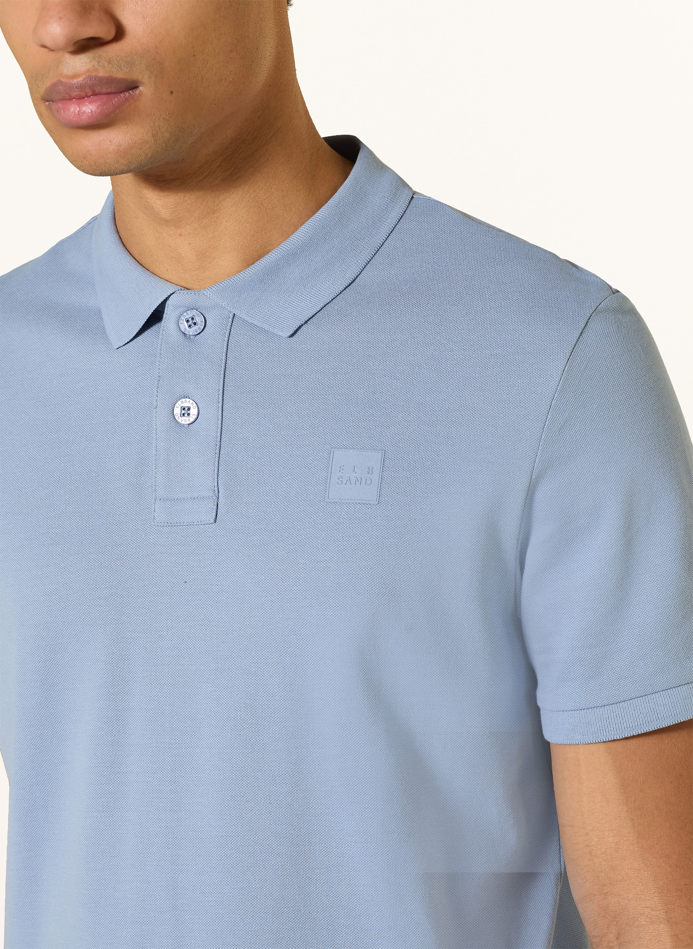 Thumbnail - Elbsand Piqué-Poloshirt Holms Regular Fit blau