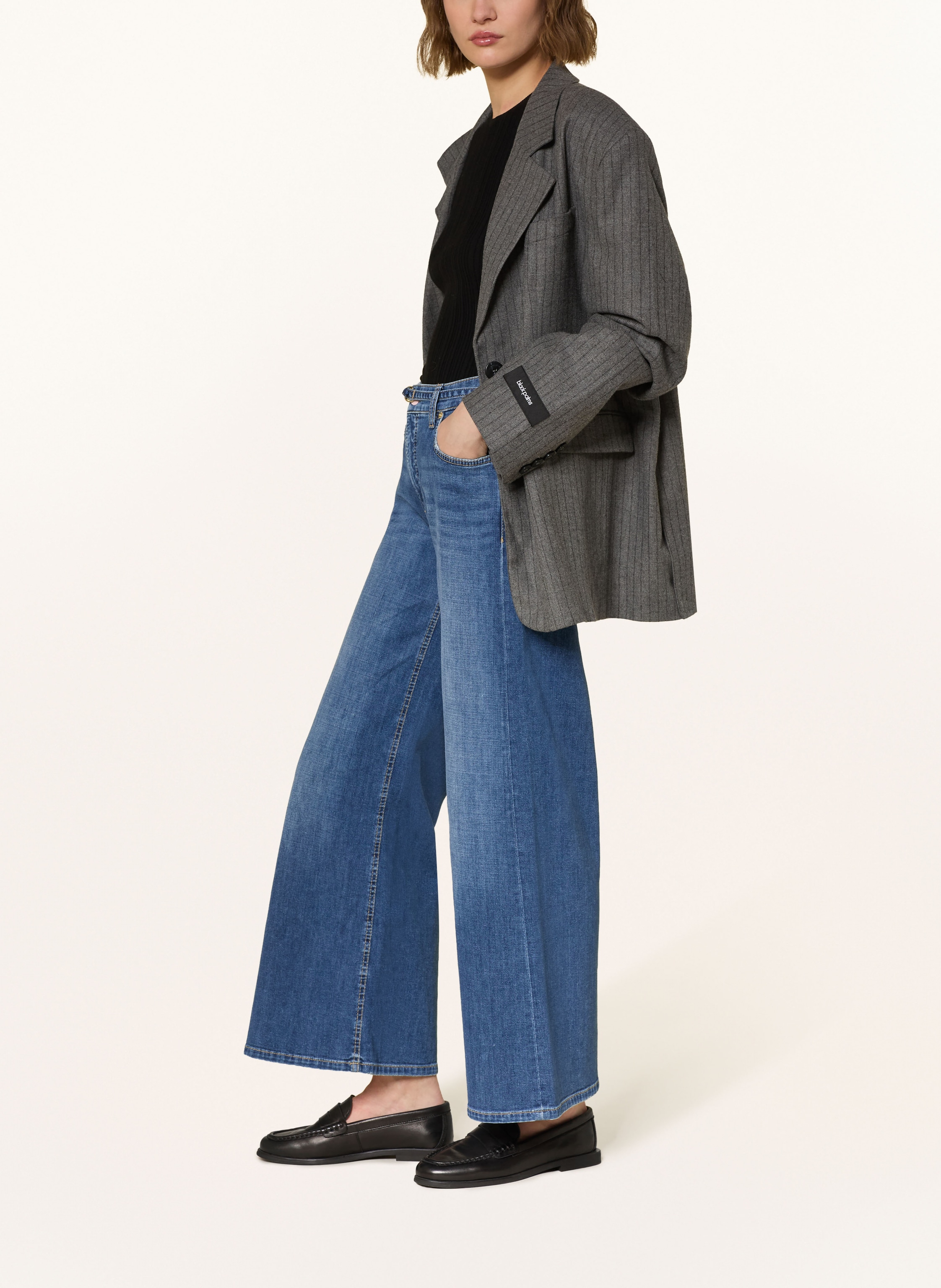Thumbnail - Cambio Wide Leg Jeans Palazzo blau